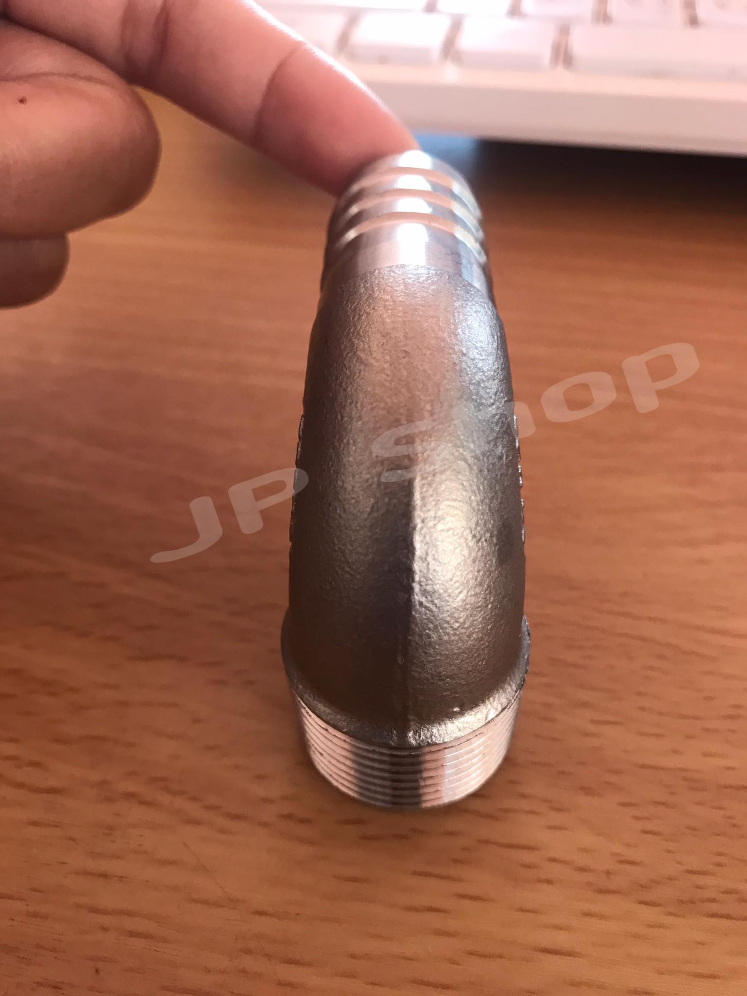 ข้องอ ขนาด6หุน เกลียวนอก หางไหล สแตนเลส304 #67515