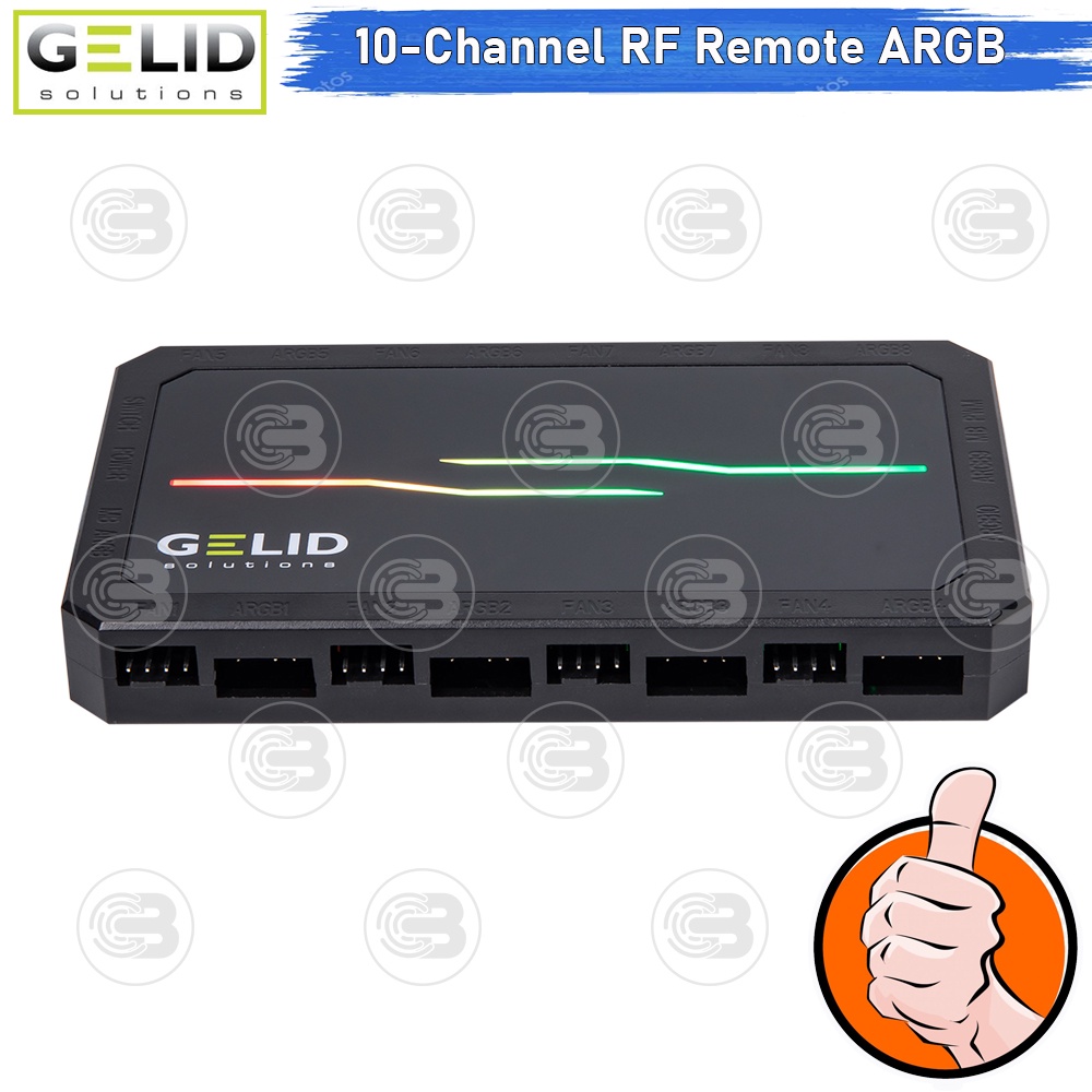 [CoolBlasterThai] GELID AMBER 8 PRO 10-Channel RF Remote ARGB+8 PWM Channels Controller ประกัน 2 ปี