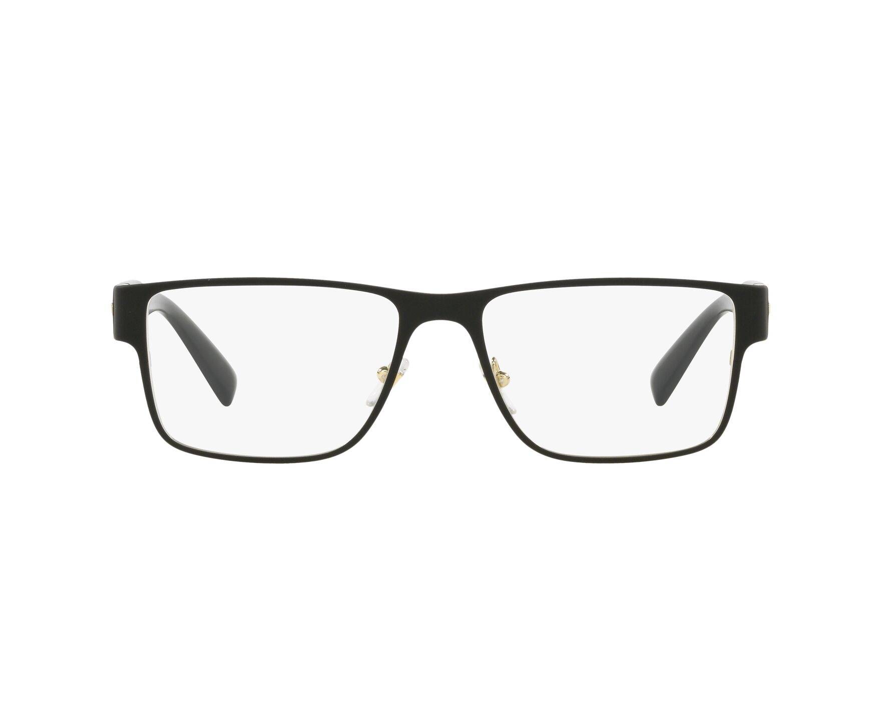 แว่นตา Versace VE 1274 1436 Black Metal Rectangle 55