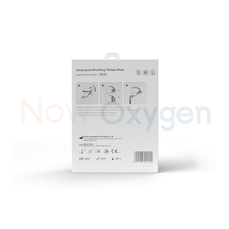 หน้ากากชนิดสอดจมูกสำหรับเครื่อง CPAP Bipap (Nasal Pillow Mask YP-01)