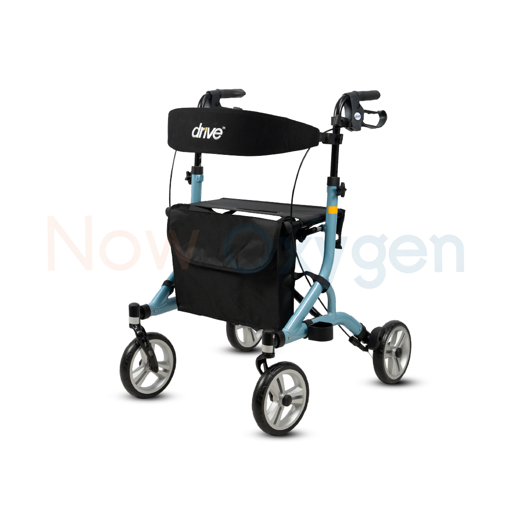 รุ่นใหม่ Nitro SL Rollator แบรนด์ Drive Medical (Debilbiss) วอล์คเกอร์ 4 ล้อ อุปกรณ์ช่วยพยุงเดิน อุปกรณ์ฝึกเดิน รับประกัน 2 ปี