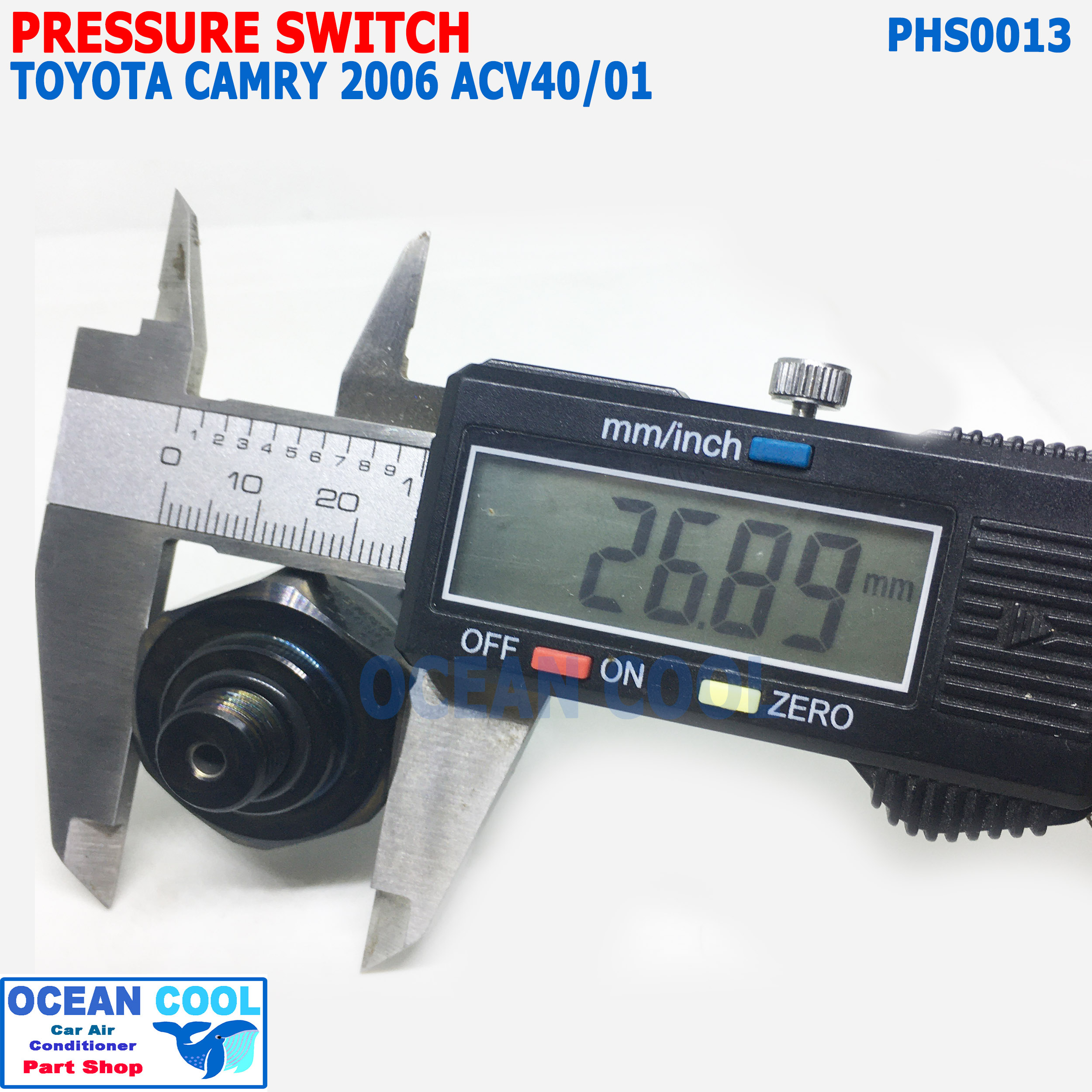 เพรสเชอร์สวิทช์ โตโยต้า แคมรี่ 2006 ACV40 ACV41 PHS0013 DENSO 499000-71414D Pressure Switch For Toyota Camry สวิทซ์ แรงดัน แอร์ รถยนต์