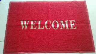 พรมดักฝุ่น welcome 120*150 cm แดง