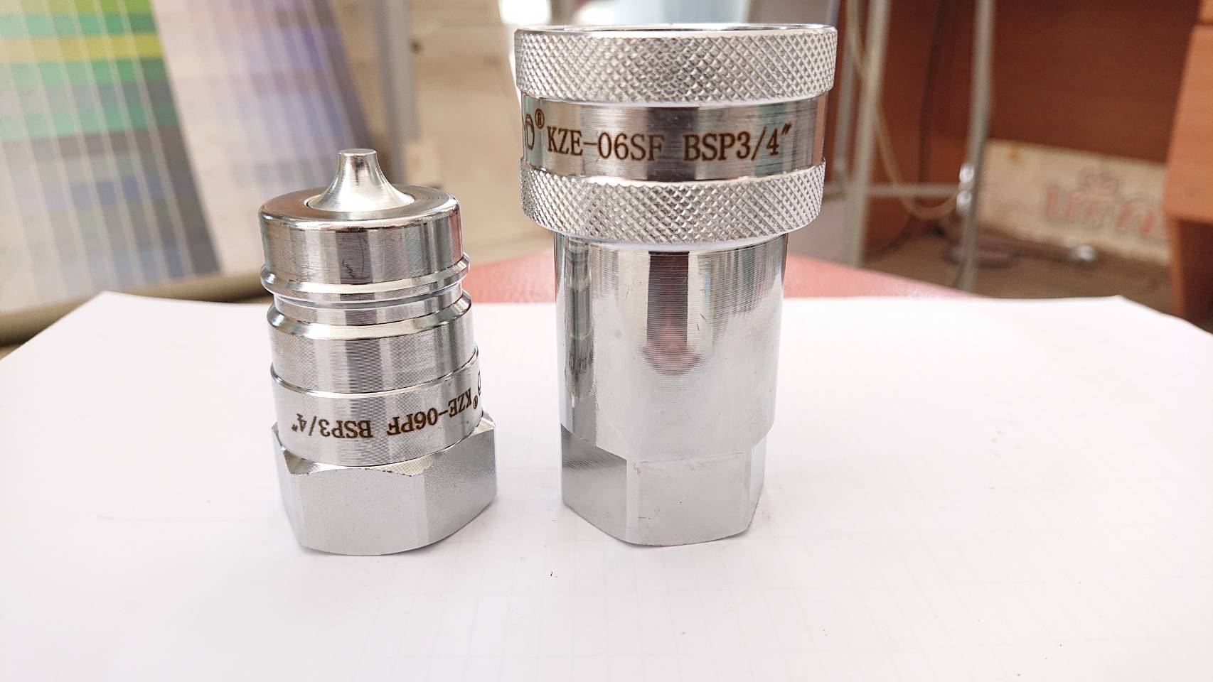 ข้อต่อน้ำมันไฮดรอลิค 3/4" Coupling/Coupler ข้อต่อสวมเร็ว ชุด(ผู้+เมีย) สำหรับต่อน้ำมันไฮดรอลิก #340679