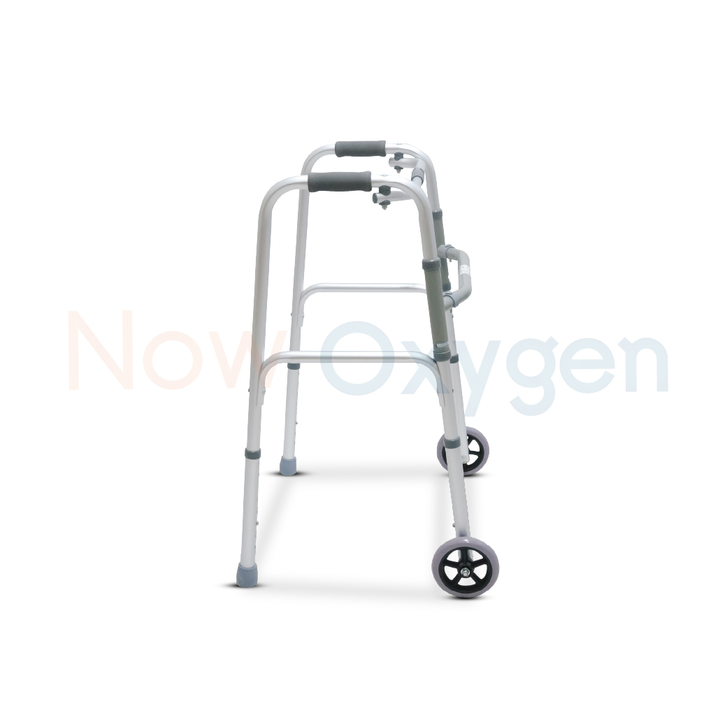 ไม้เท้าช่วยพยุง วอล์คเกอร์ (Walker) แบบ 4 ขาแบบมีล้อเลื่อน