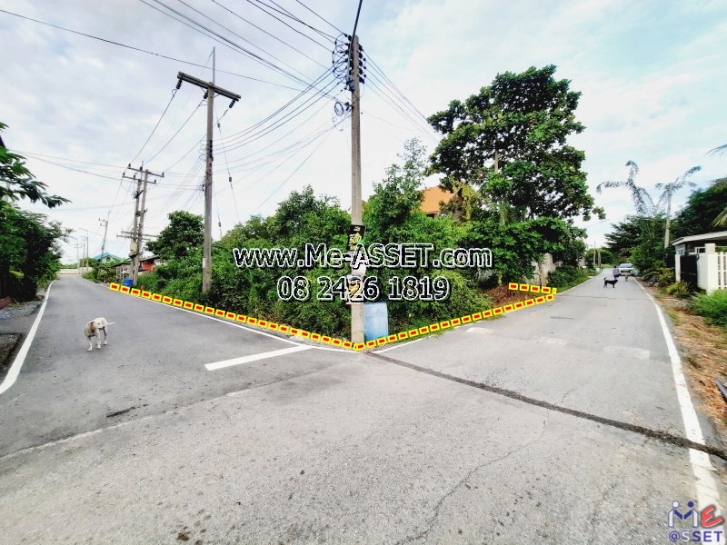 ขายที่ดินเปล่า ติดถนน 2 ด้าน ย่าน สัมปทวน ท่านา วัดสำโรง วัดแค นครชัยศรี : ใกล้โรงเรียนเดชอนุสรณ์ : 109 ตร.วา