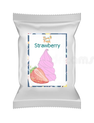 ผงไอศกรีมซอฟต์เสิร์ฟ soft serve สูตรพรีเมี่ยมสำเร็จรูป รสสตรอว์เบอร์รี