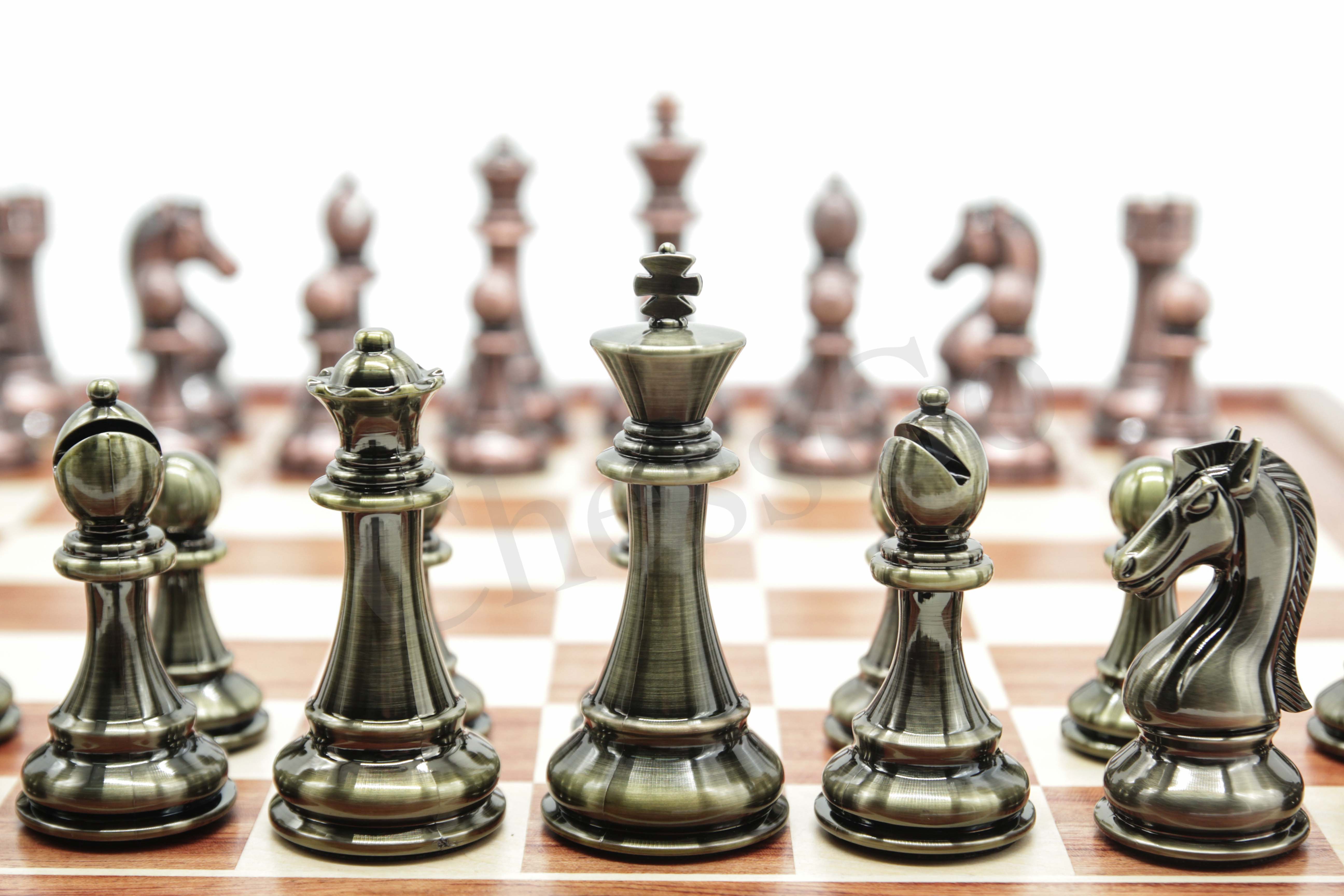 ชุดหมากรุกสากลไม้2(ตัวmetal)8