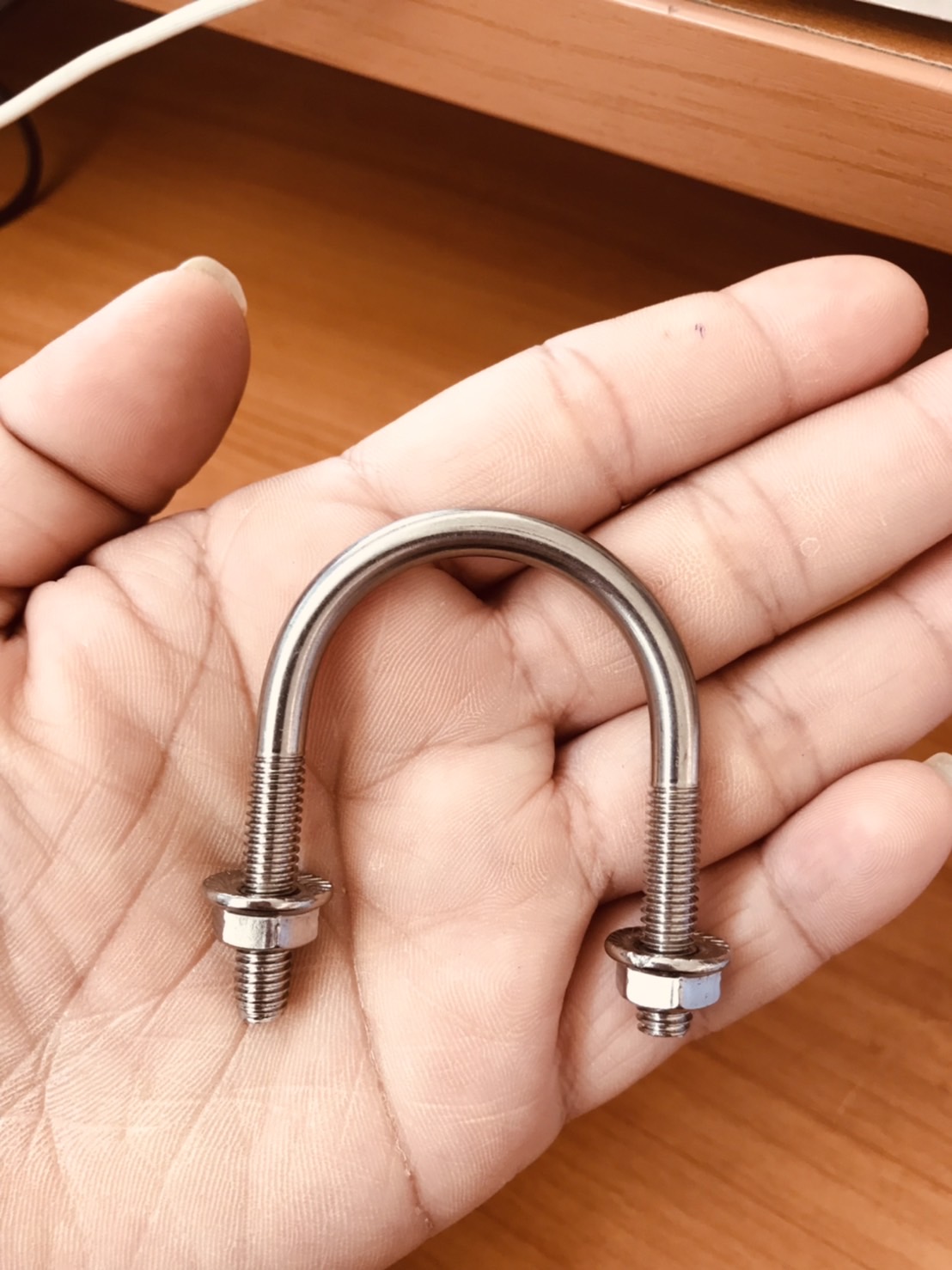 ยูโบลว์สแตนเลส+หัวน็อต ขนาด1นิ้ว ( 1 Inch Stainless Steel U-Bolt ) #82525 ราคา/ตัว