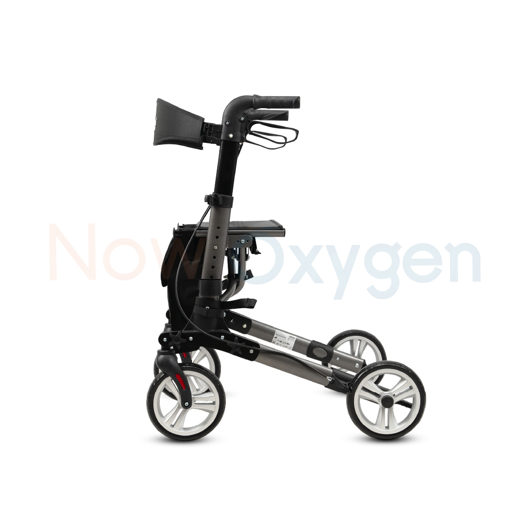 รุ่นใหม่ Moka Grey Rollator แบรนด์ Drive Medical (Debilbiss) วอล์คเกอร์ 4 ล้อ อุปกรณ์ช่วยพยุงเดิน อุปกรณ์ฝึกเดิน รับประกัน 2 ปี