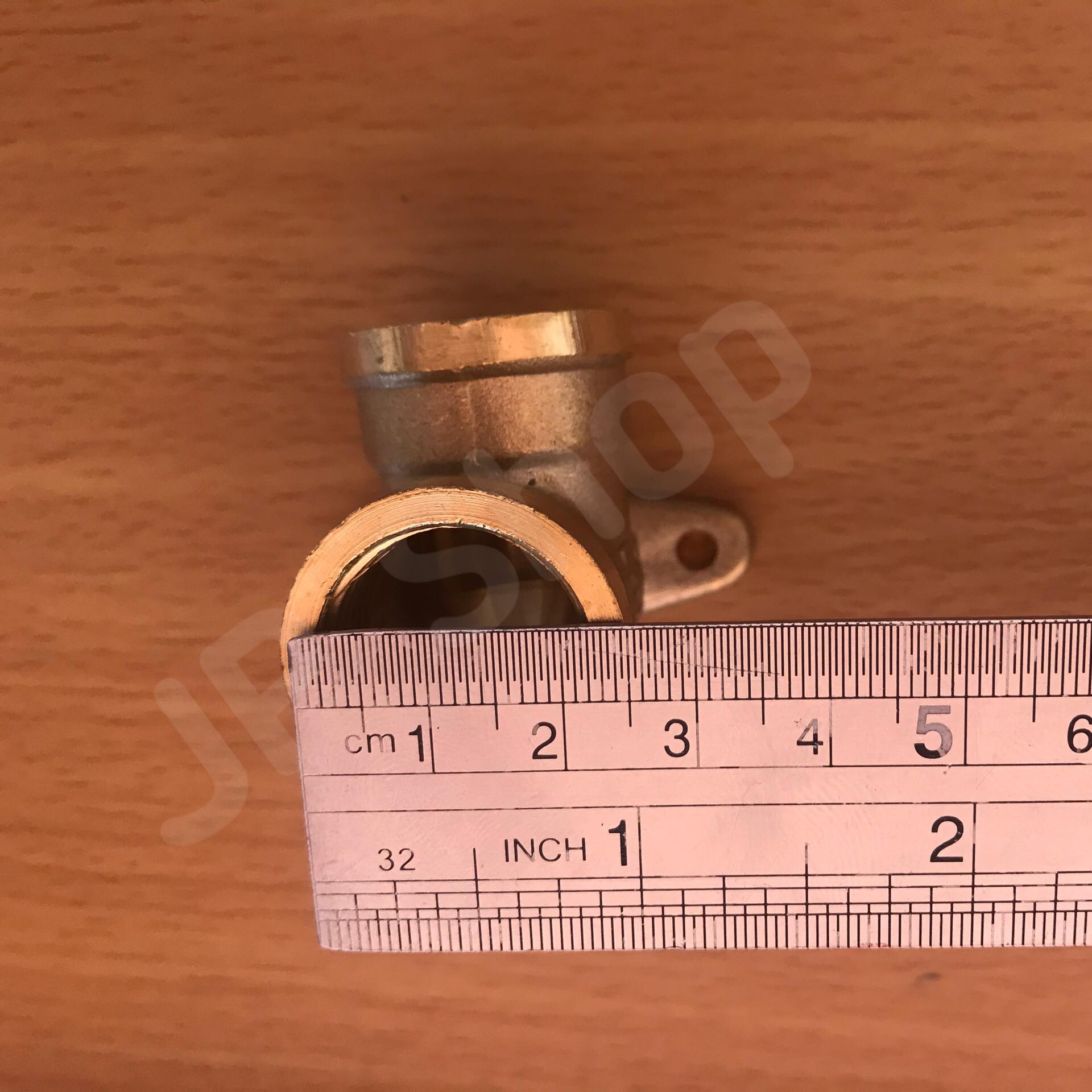 ข้องอทองเหลืองเกลียวนใน ขนาด 4 หุน มีฐานยึด #0754