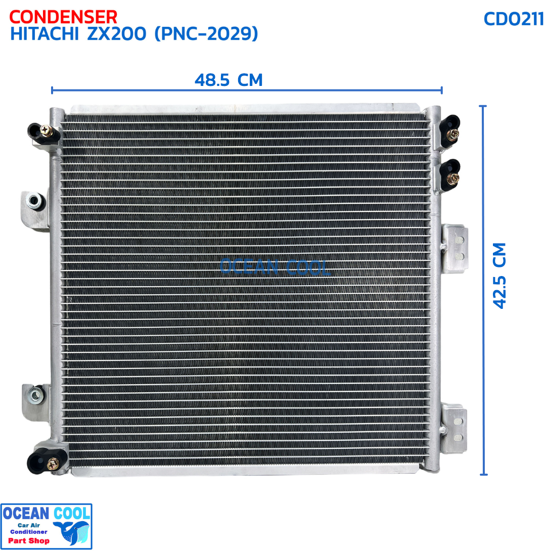 แผงแอร์ ฮิตาชิ ZX200 (PCN-2029) CD0211 CONDENSER HITACHI ZX200 (PCN-2029) แผงรังผึ้งแอร์ แผงคอยล์ร้อน คอยล์ร้อน คอนเดนเซอร์