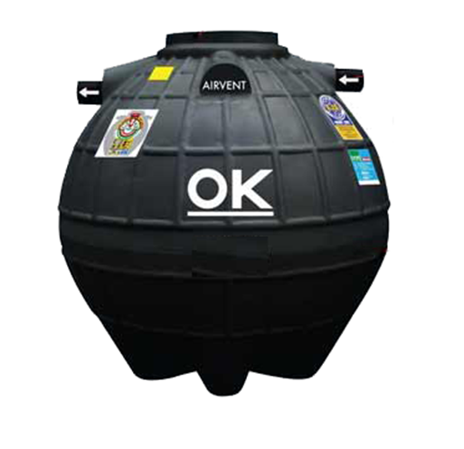ถังบำบัดน้ำเสีย DOS รุ่น OK ST-24/BK800-2000L * ไม่มีแถมปลอกคอต่อ