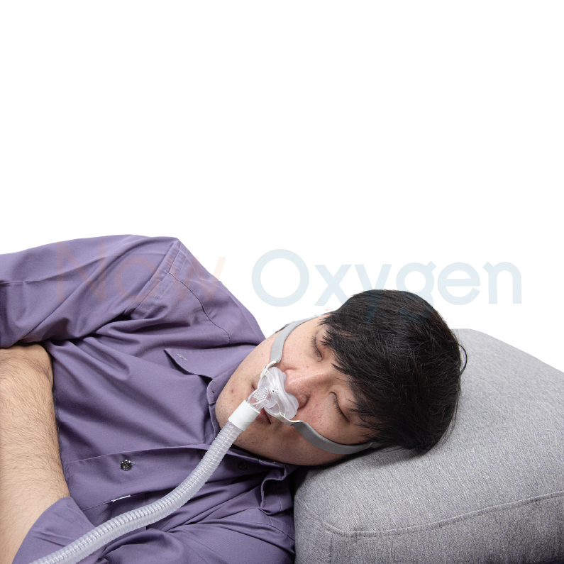 หน้ากากชนิดสอดจมูกสำหรับเครื่อง CPAP Bipap (Nasal Pillow Mask YP-01)
