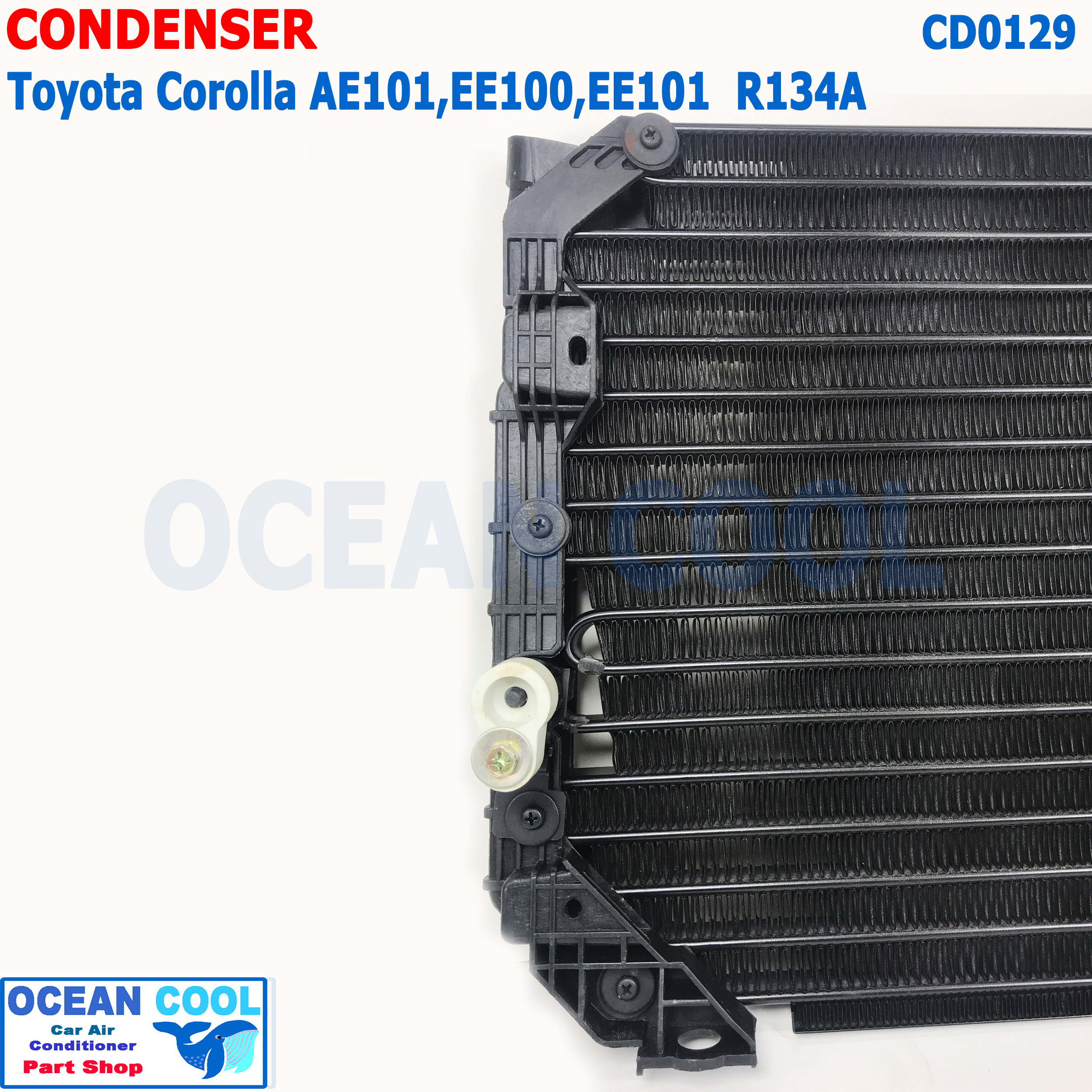 แผงแอร์ โตโยต้า โคโรล่า AE101 ,EE100 ,EE101 R134a CD0129 โฉม สามห่วง Condenser Toyota Corolla R13a น้ำยาตัวใหม่ รังผึ้งแอร์ แผงรังผึ้ง แผงคอยล์ร้อน