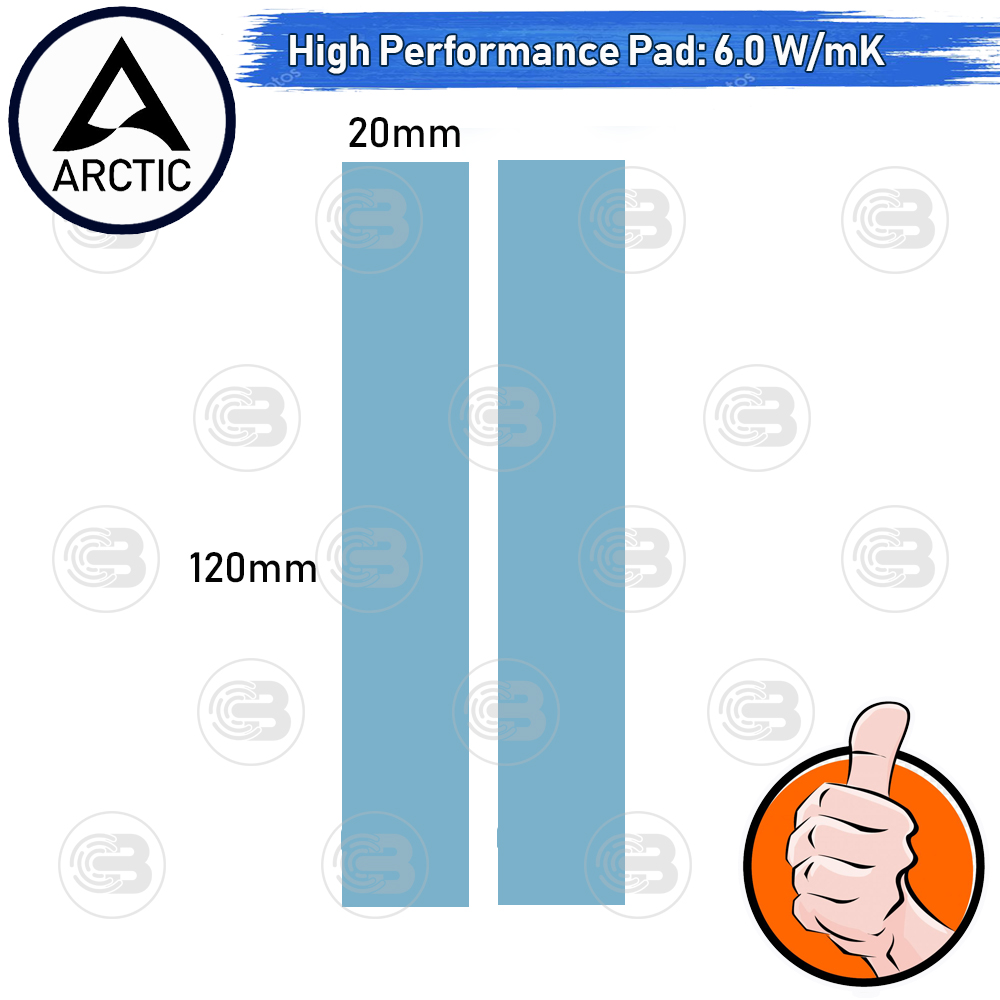 [CoolBlasterThai] Arctic Thermal Pad TP-2 (APT2560) 120x20x1.5 mm.(2 PCS) /6.0 W/mK