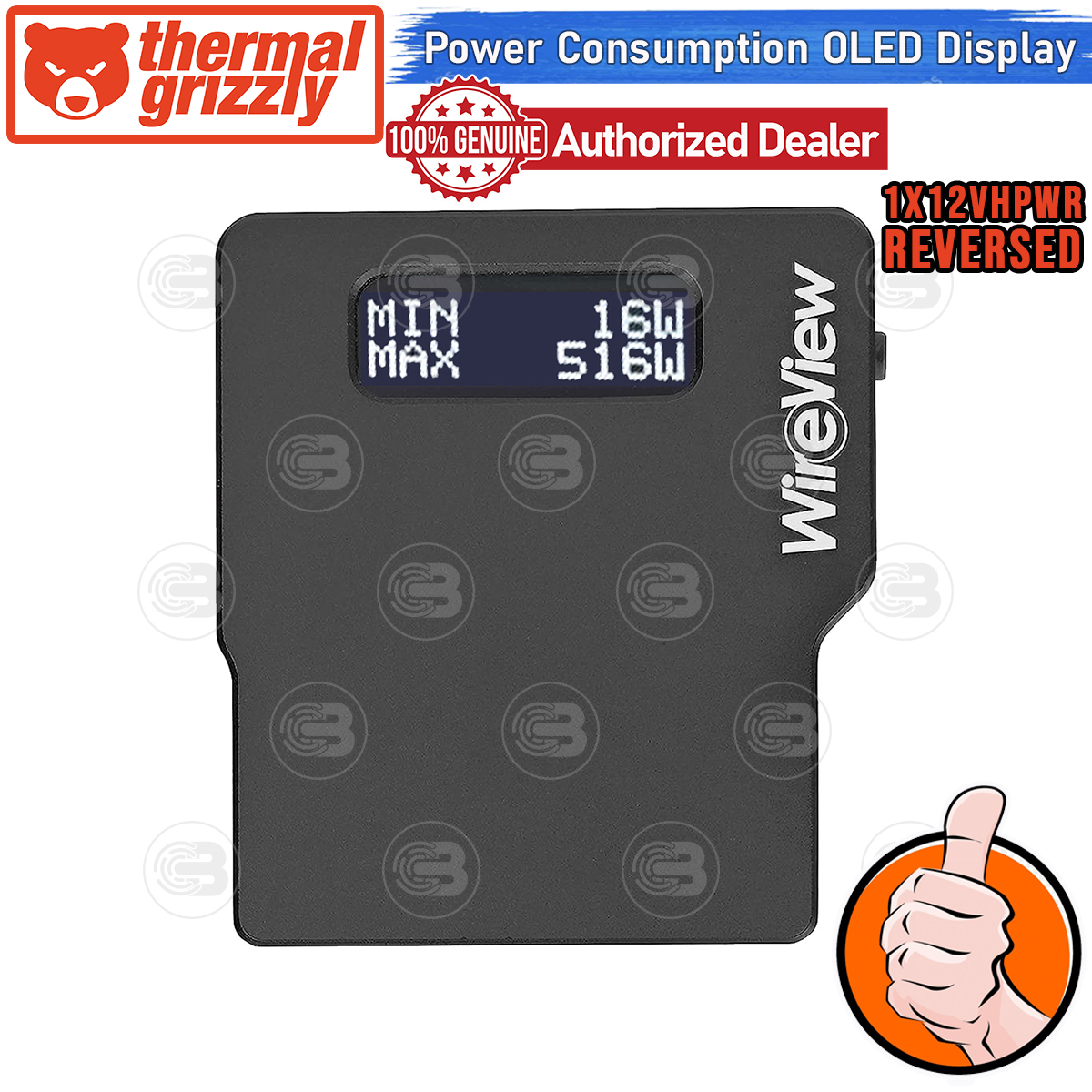 [CoolBlasterThai] Thermal Grizzly WireView (WV-H1R) 12VHPWR Reversed GPU Power Consumption OLED Display