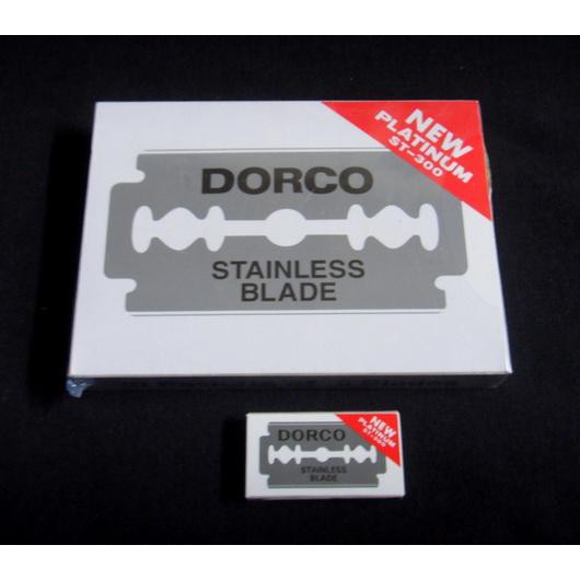 แท้พร้อมส่ง○ Dorco Stainless Blade ใบมีดโกน 2 คม (แบบ 100 ใบมีด/กล่อง)