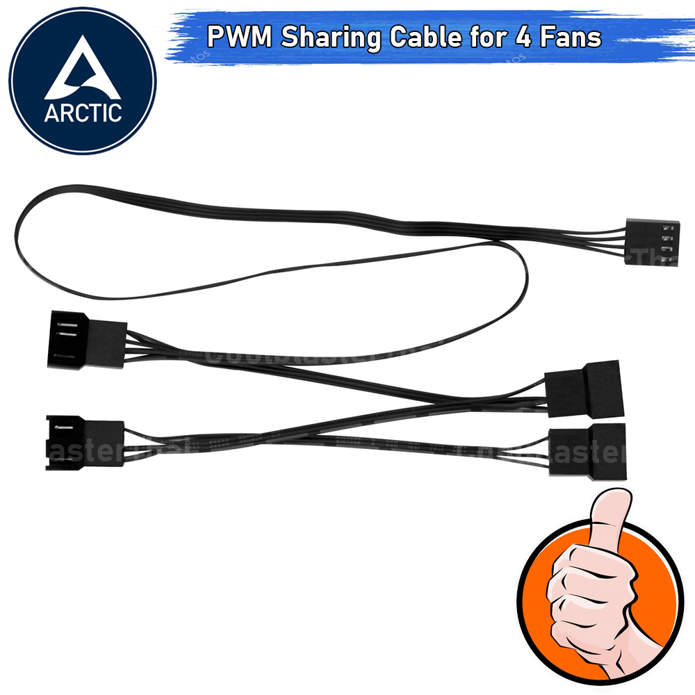 [CoolBlasterThai] Arctic 4-Pin PWM Fan Splitter Cable (PWM Sharing Cable for 4 Fans) ประกัน 2 ปี