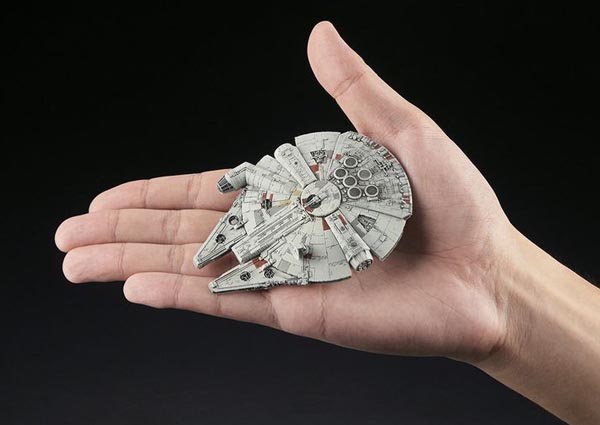 1/1000 Blockade Runner & 1/350 Millennium Falcon BANDAI - Star Wars