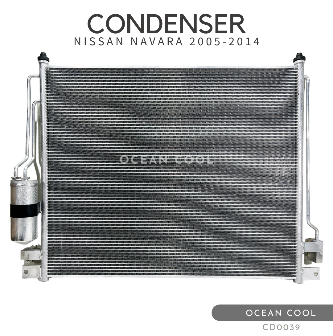 แผงแอร์ นิสสัน นาวาร่า 2007 - 2014 พ.ศ 2550 - 2557 CD0039 มาพร้อมไดเออร์ CONDENSER NISSAN NAVARA ’05-’14 คอนเดนเซอร์ (แผงคอยล์ร้อน)