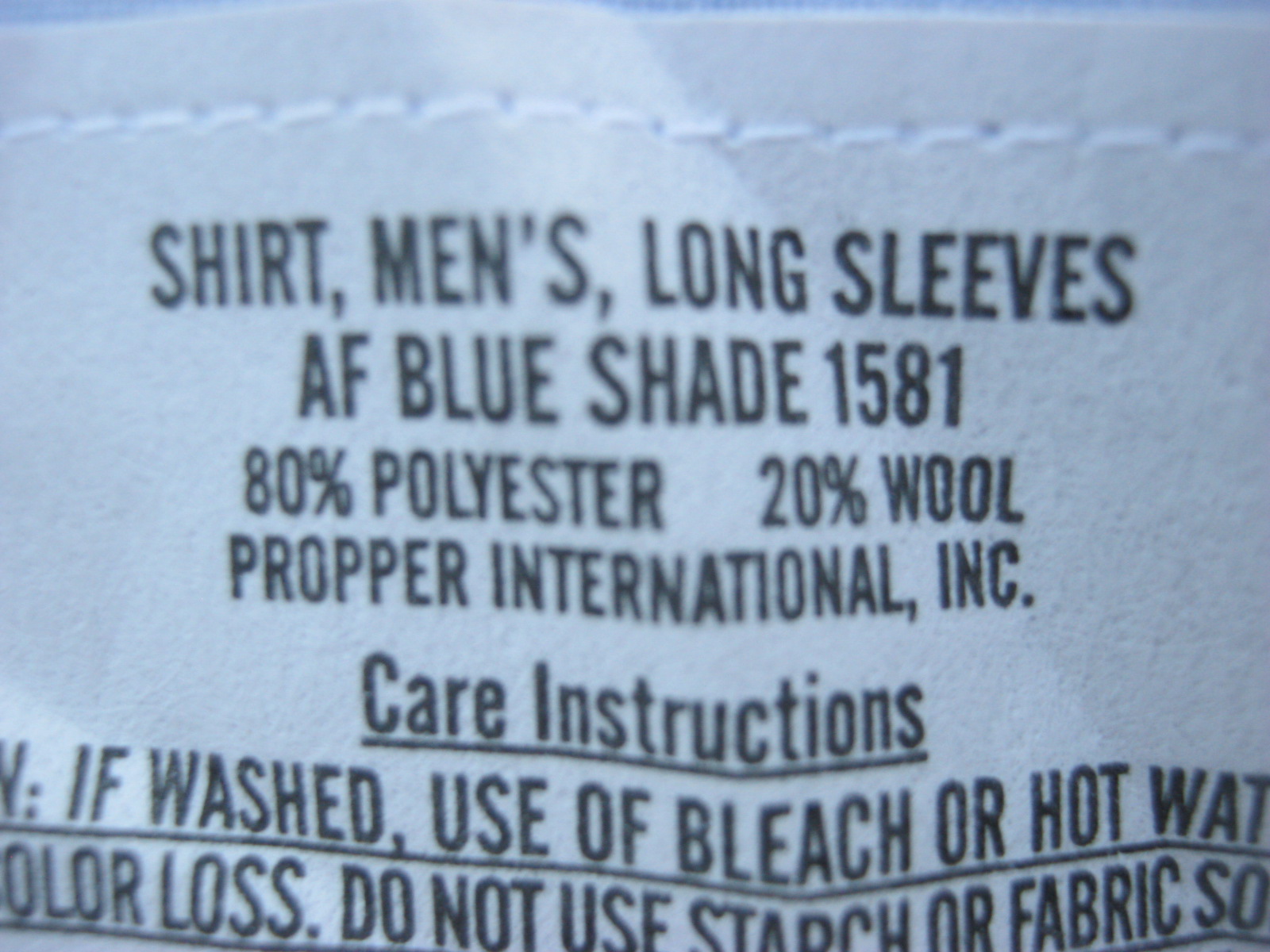 Shirt men's long sleeves AF BLUE Shade 1581