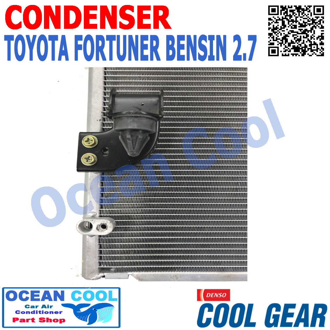 แผงแอร์ ฟอร์จูนเนอร์ 2004 - 2014 เบนซิน 2.7 CD0051 COOL GEAR รหัส DI447770-52004W CONDENSER TOYOTA FORTURNER BENSIN รังผึ้งแอร์ แผงรังผึ้ง แผงคอยล์ร้อน คอนเดนเซอร์ โตโยต้า ฟอจูนเนอร์ พ.ศ. 2547 ถึง 2557 denso อะไหล่ แอร์ รถยนต์ 2548 2549 2550 2551 2552 255