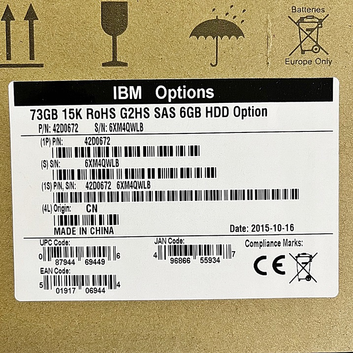 NEW IBM 42D0672 42D0673 [TorCompTH Thailand ขาย จำหน่าย ราคา] IBM 73GB 15K 6G SAS 2.5in HDD with Tray for x3650 M3