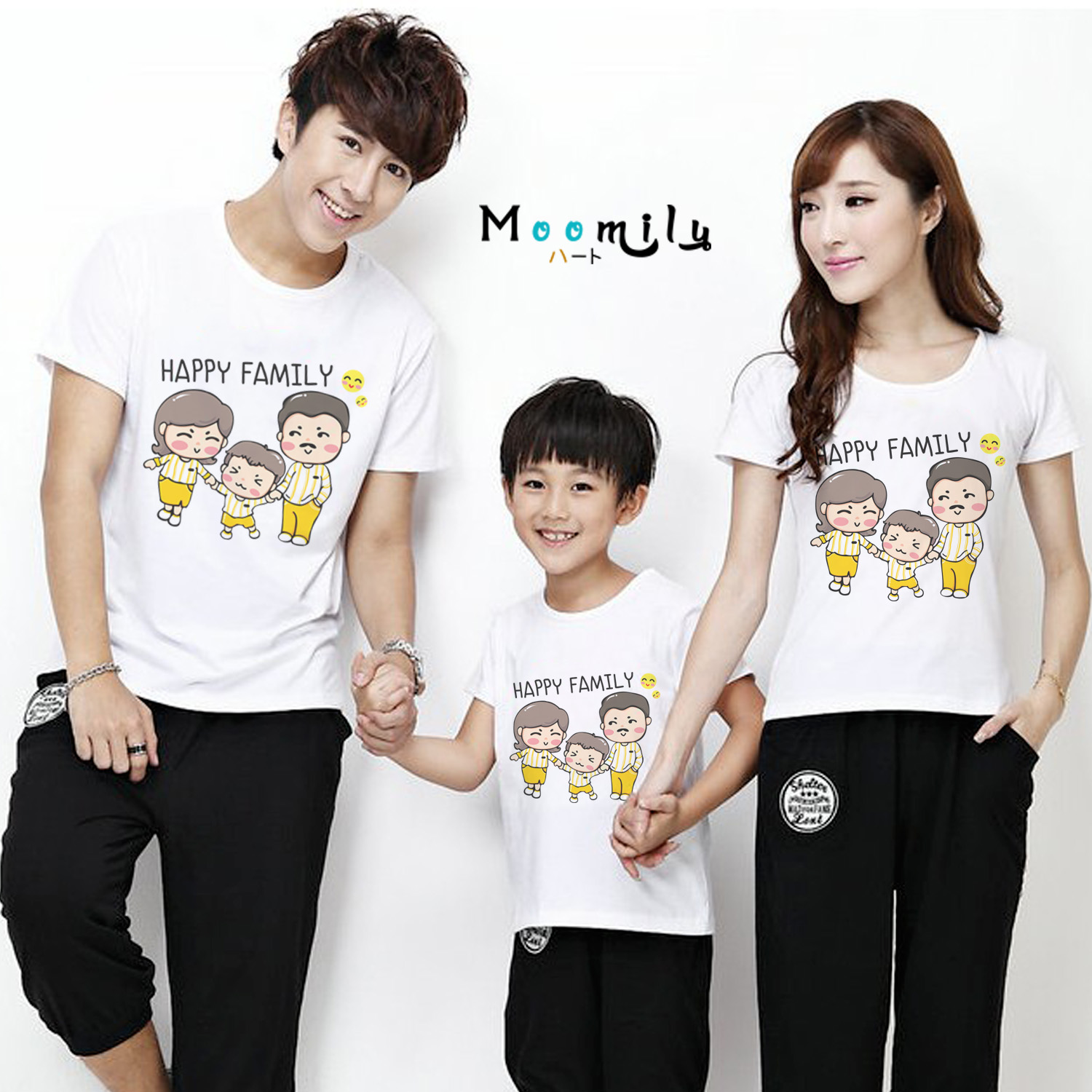 เสื้อครอบครัว 3 คน สำหรับคนมีลูกชาย (ขายเป็นตัว) เสื้อยืด พ่อ แม่ ลูก เสื้อกลุ่ม เสื้อทีม MMLFamilySon