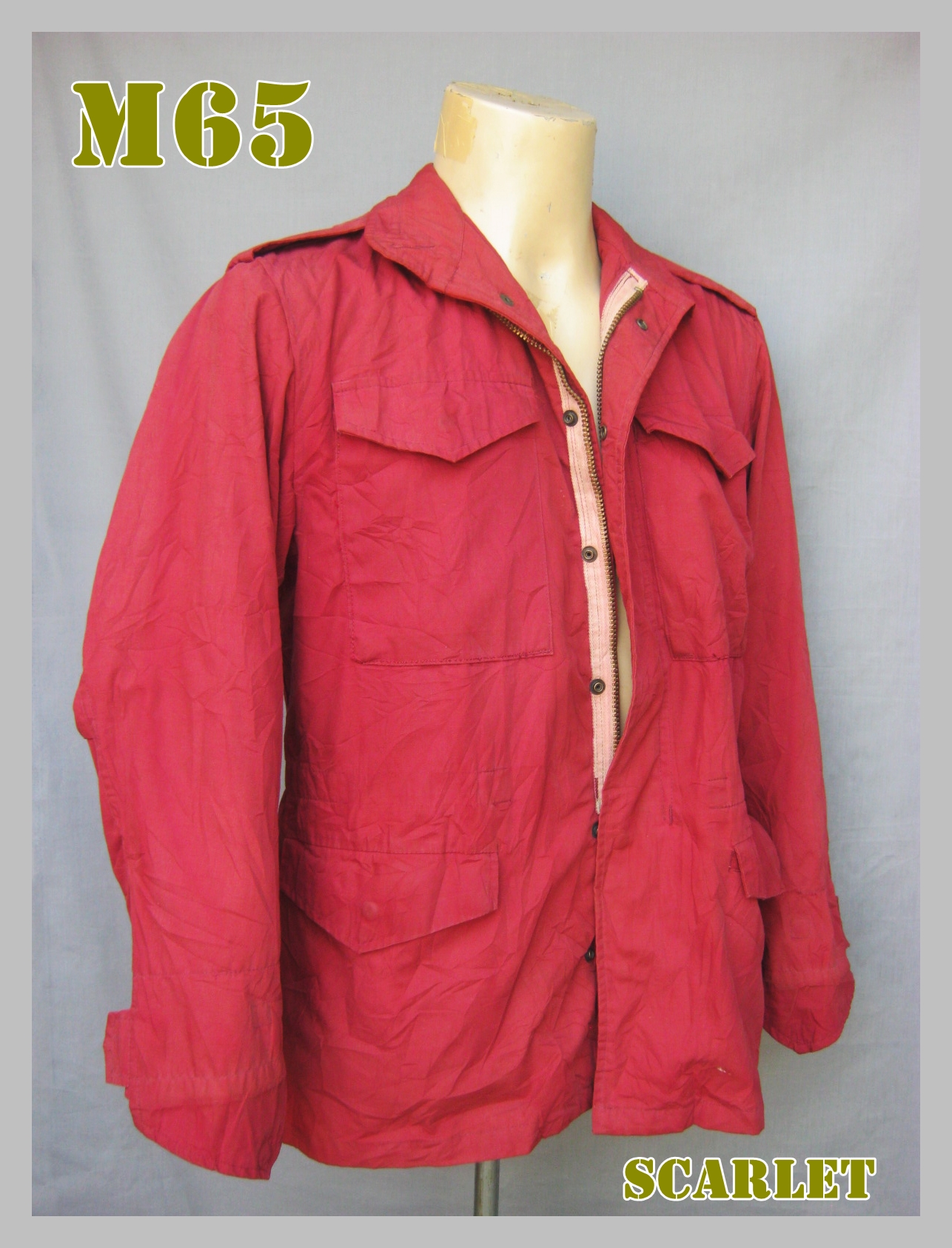 เสื้อทหาร M65 สีแดง