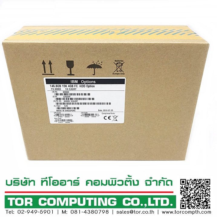NEW, IBM 40K6820 40K6823 FC5414 [TorCompTH Thailand - ขาย จำหน่าย ราคา] IBM 146.8GB 15K 4Gbps 3.5in FC E-DDM for DS4700 DS4800 EXP810
