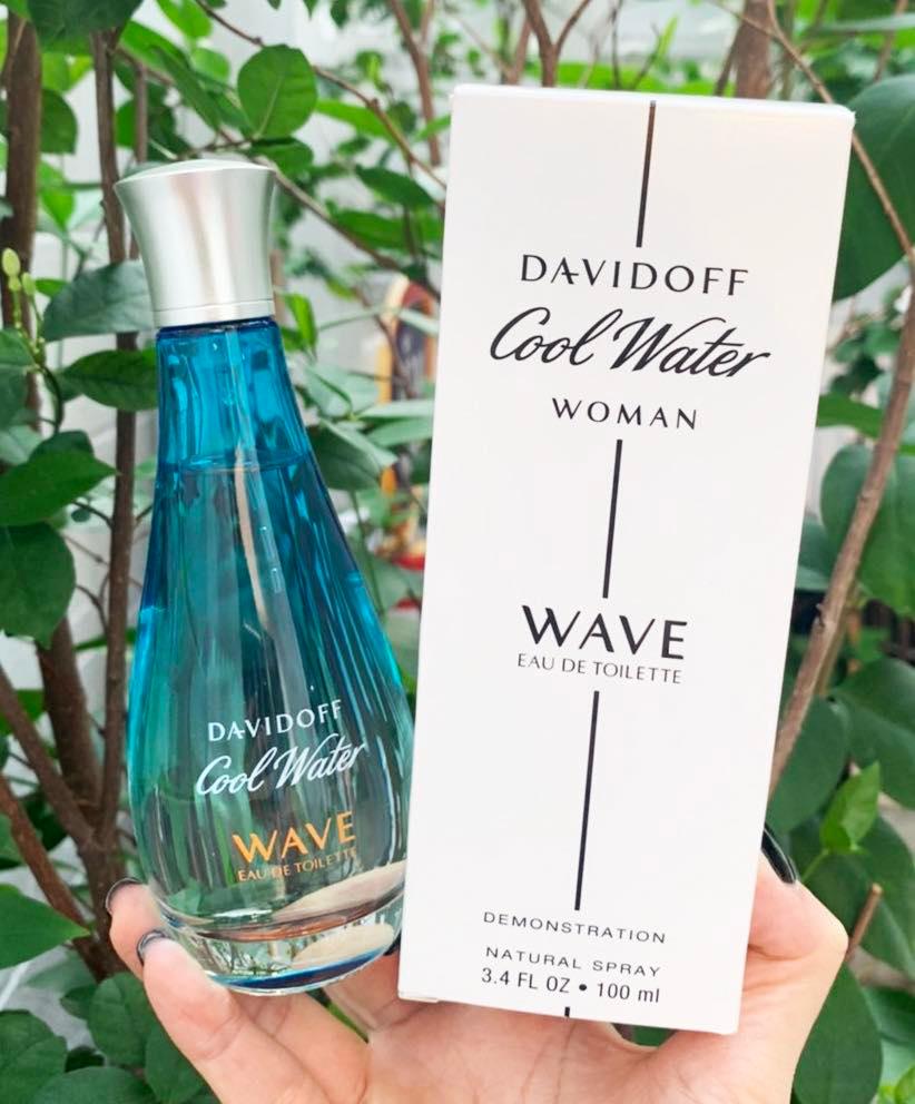 Davidoff Cool Water Wave Women 100ml. [กล่อง/Tester] น้ำหอม ของแท้