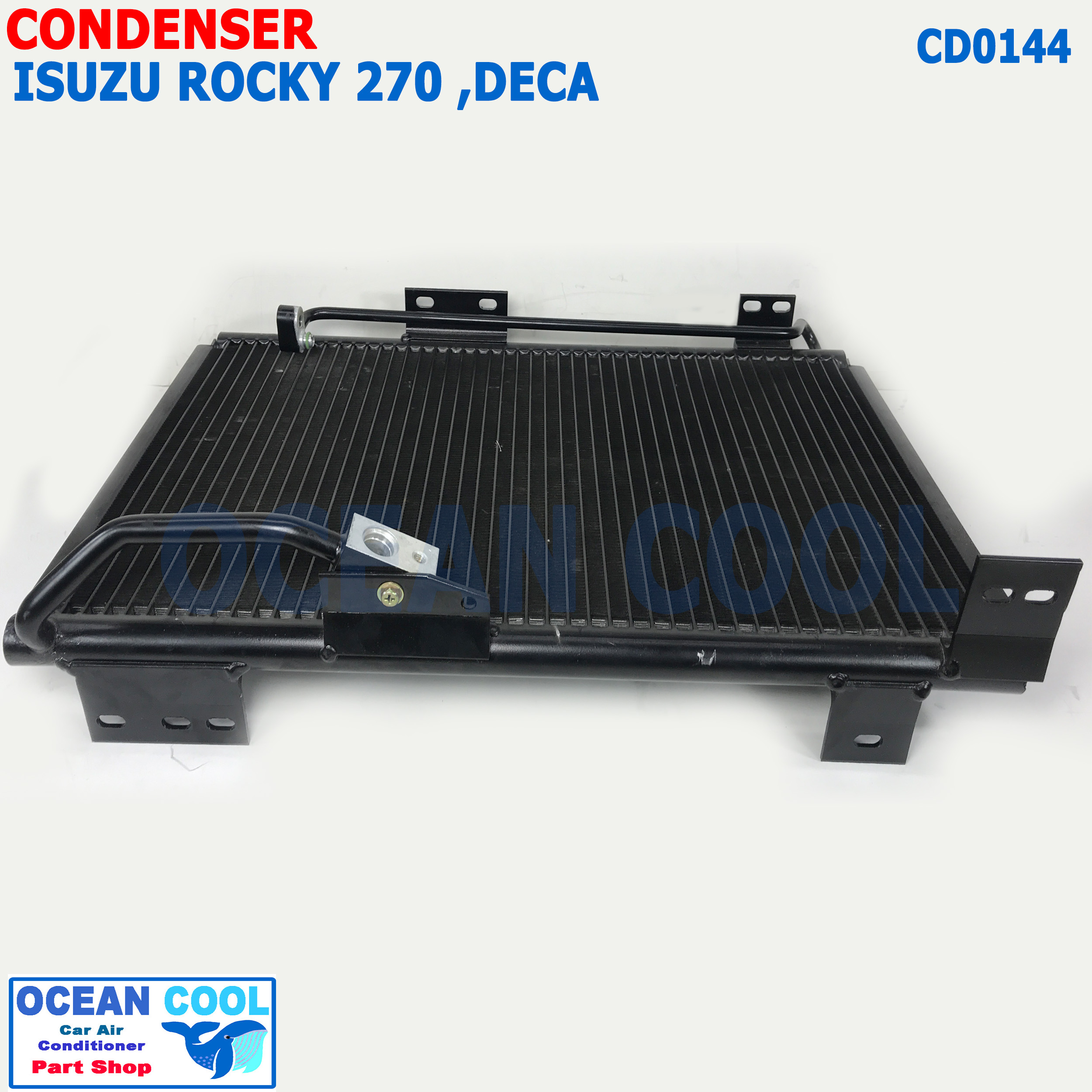 แผงแอร์ อีซูซุ ร็อกกี้ 270 , เดก้า ไดเออร์ เกลียว KK134a กลางแปะ R12 CD0144 Condenser For isuzu Rocky 270 , Deca รังผึ้งแอร์ แผงรังผึ้ง แผงคอยล์ร้อน