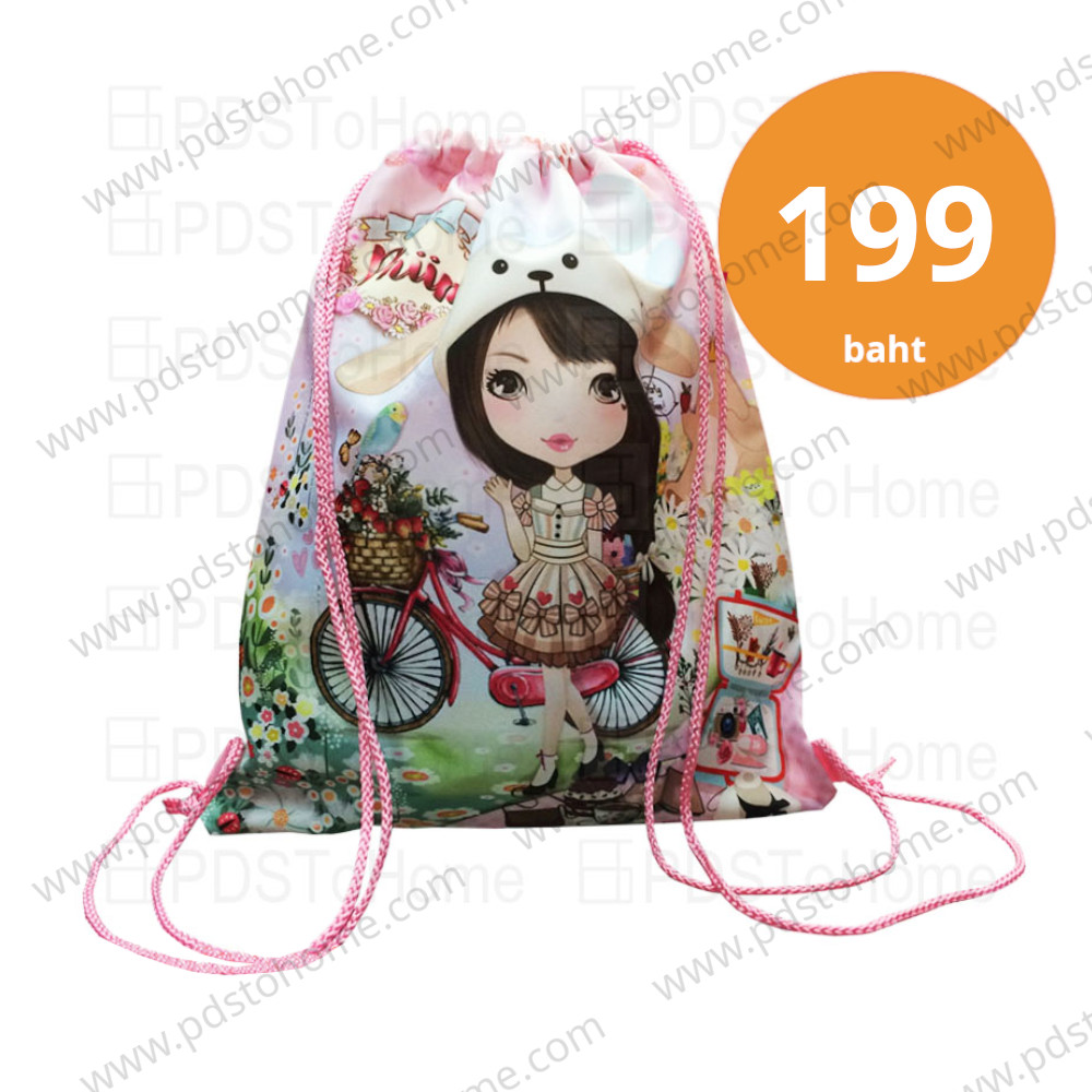 กระเป๋า สะพายหลัง กระเป๋า ชุดว่ายน้ำ รองเท้า เชือกรูด สปอร์ตสไตล์ ฟิน Phiin Character 2
