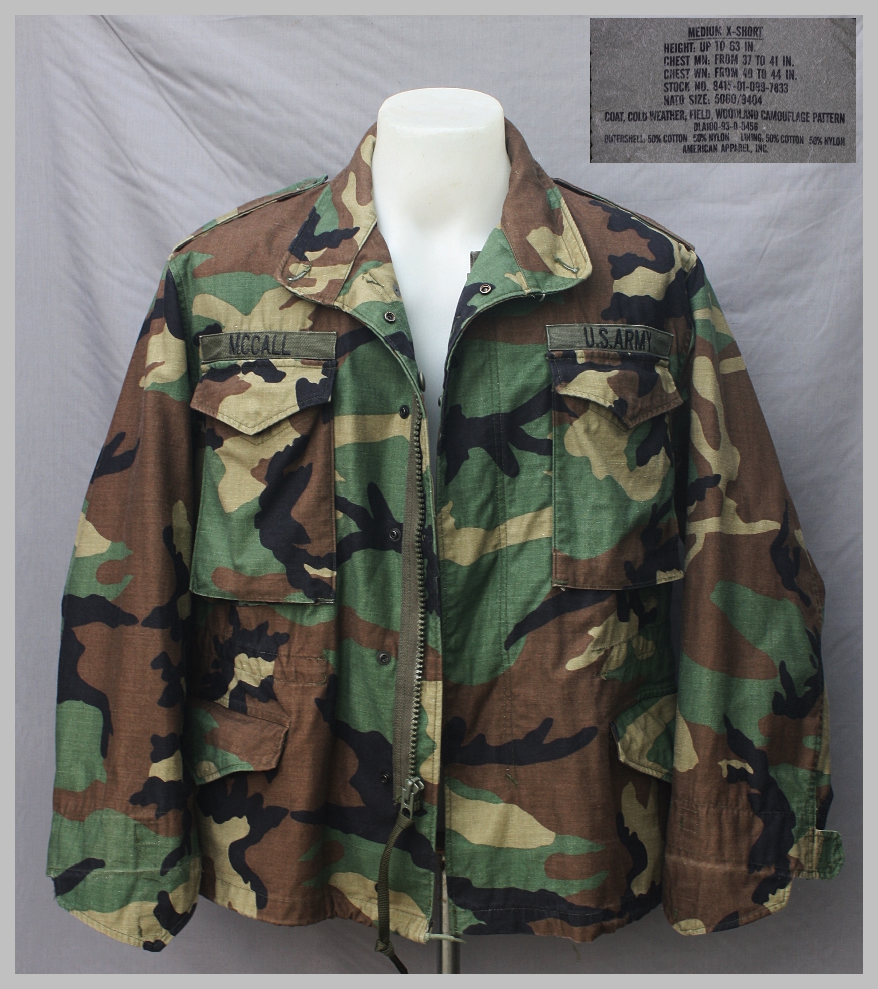 M65 ลาย woodland Medium X-Short