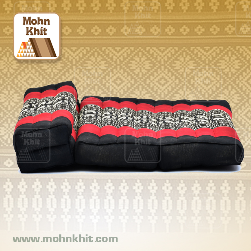 เบาะหมอนขิด 3 พับ,เบาะนั่งสมาธิพับได้ 54x76x12cm //Foldable Meditation Floor Seat 2 in 1 Set Meditation Pillow