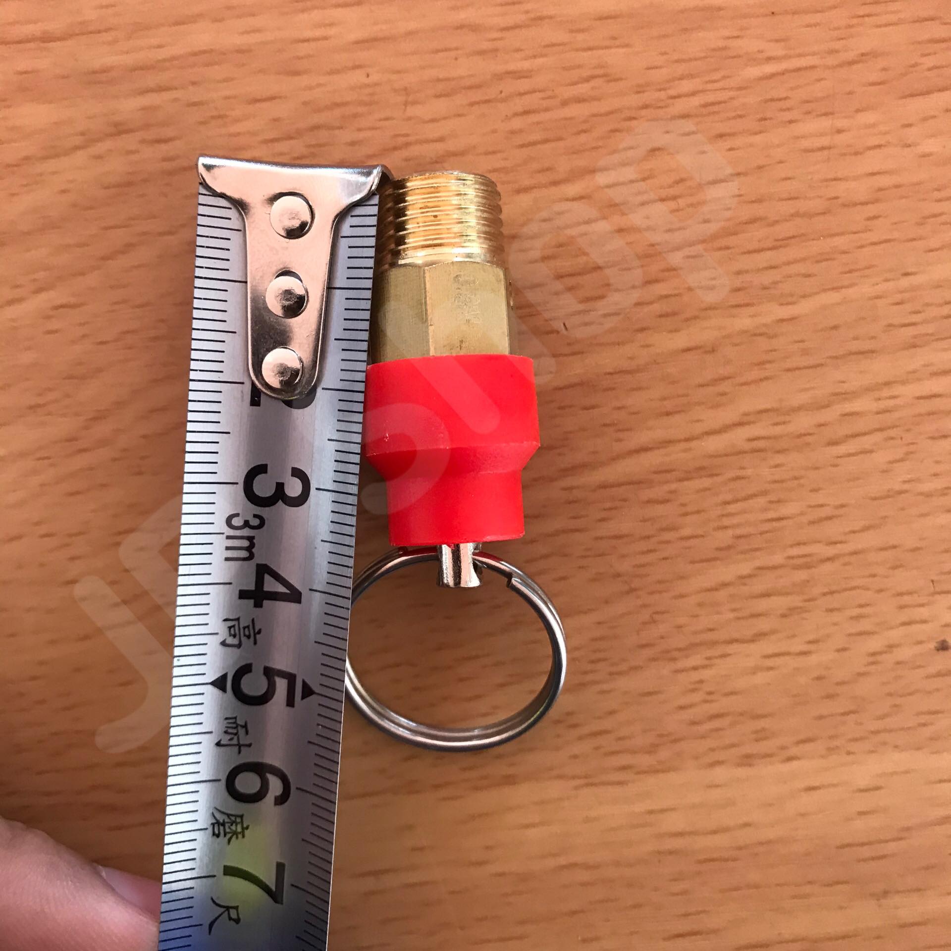 เซฟตี้วาล์ว โปโลลม ปั๊มลม เกลียวนอกNPT หุนสั้น Red Hat BV-2 ทองเหลือง #1023