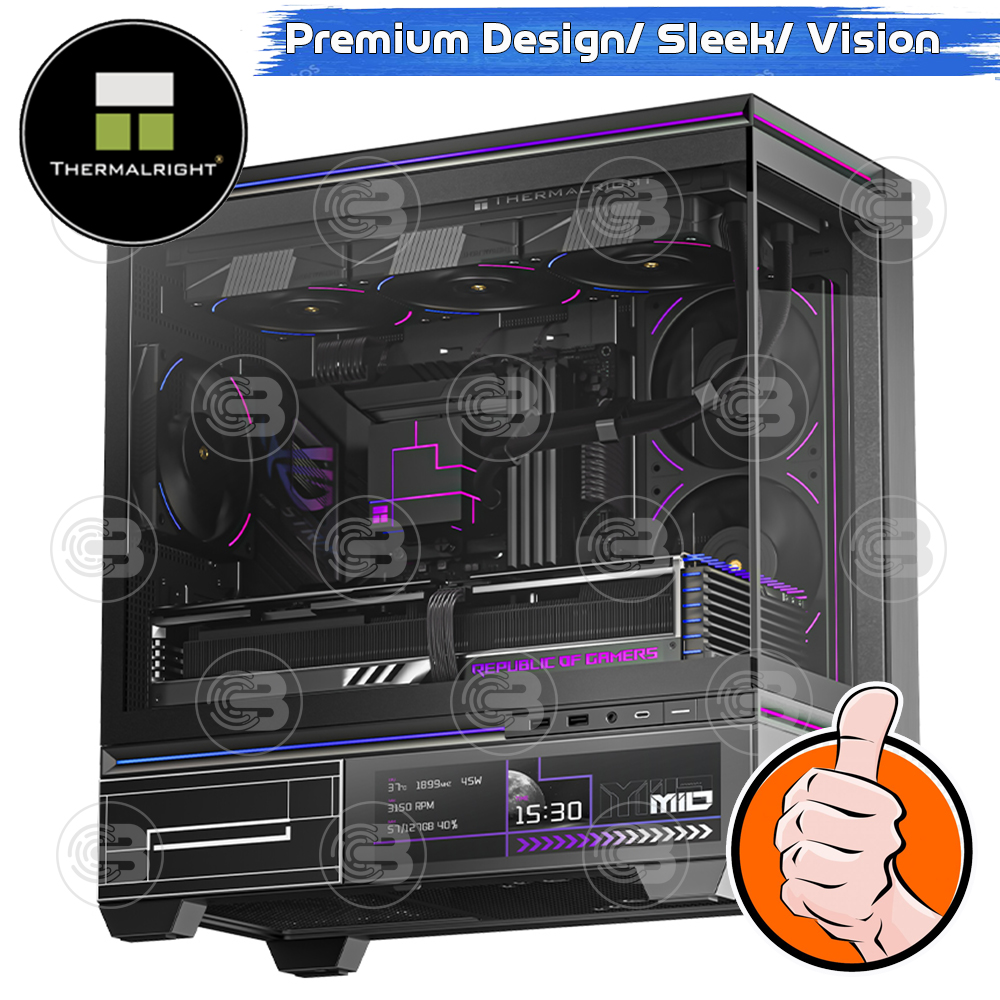 [CoolBlasterThai] Thermalright TL-M10 VISION Mid-Tower Temered Glass PC Case Black ประกัน 1 ปี