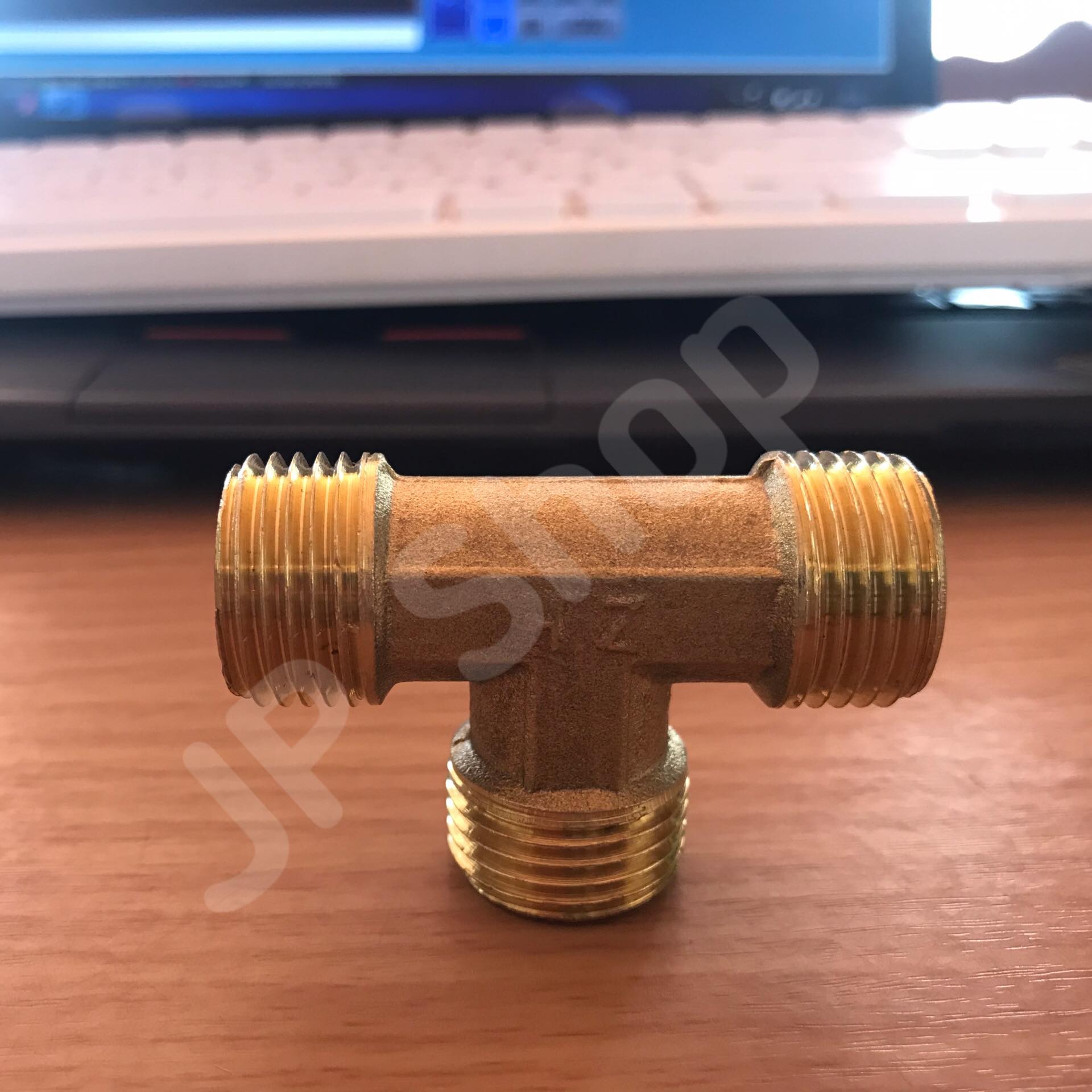 ข้อต่อทองเหลือง สามทางเกลียวนอกขนาด 4 หุน ข้อต่อ ทองเหลือง สามทาง #0454