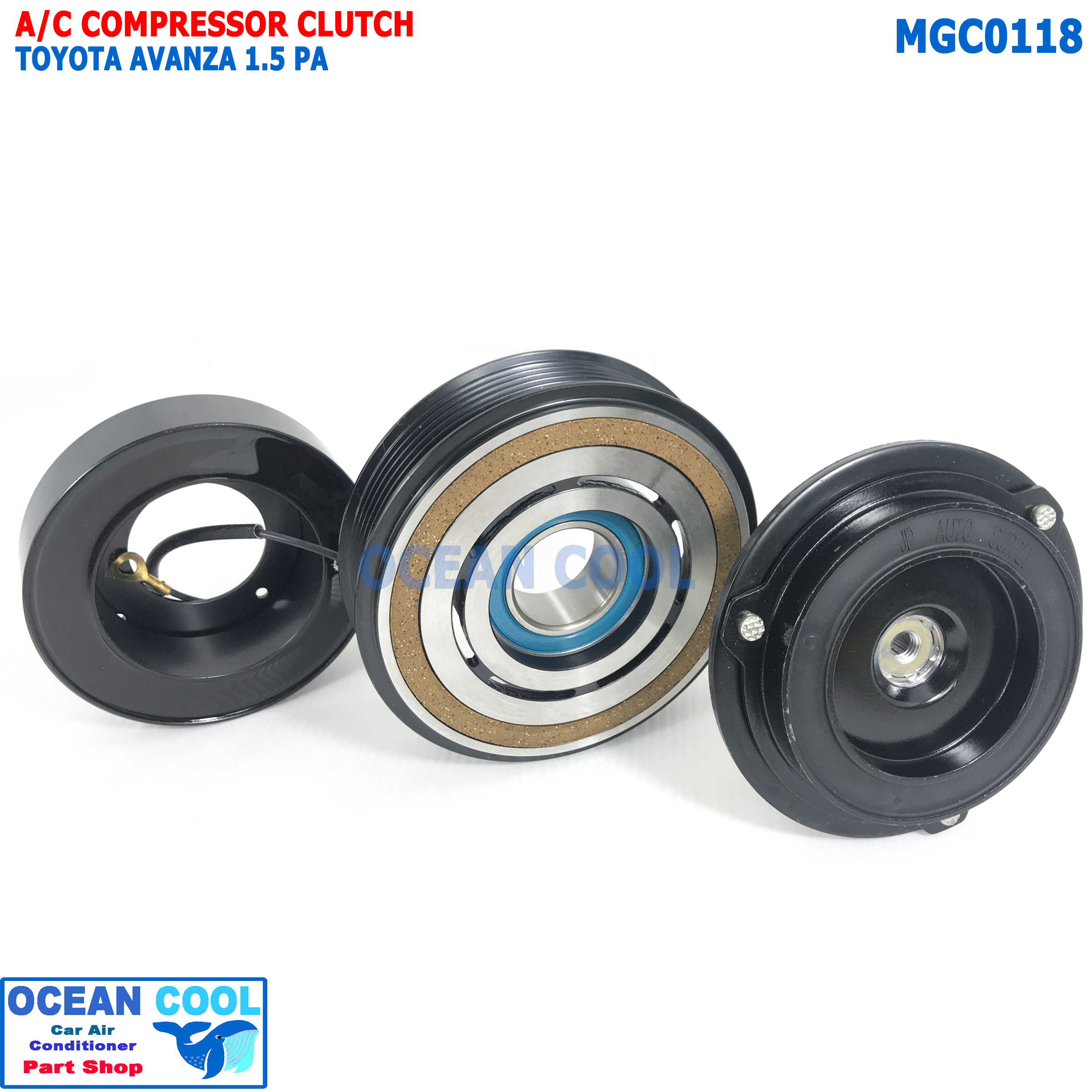 คลัชคอมแอร์ โตโยต้า อแวนซ่า 1.5 คอมแอร์ pa MGC0118 ลูกปืน NACHI แท้ AC Compressor Clutch TOYOTA AVANZA 1500CC หน้าคลัชคอมแอร์ ครัชคอมแอร์ หน้าครัชคอมแอร์