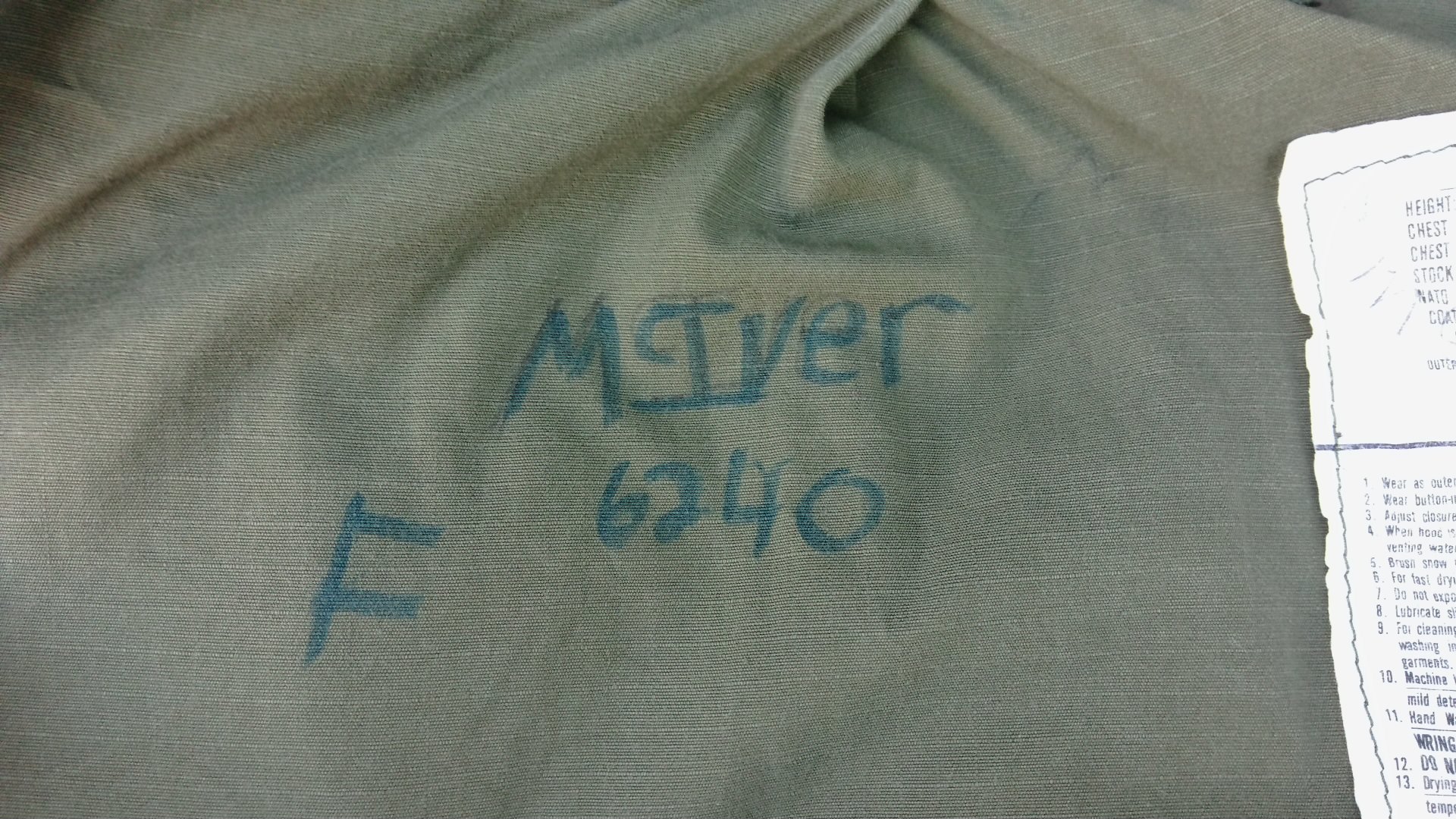 เสื้อทหารสหรัฐ M65 Class2 Pattern 2 Operation Urgent Fury