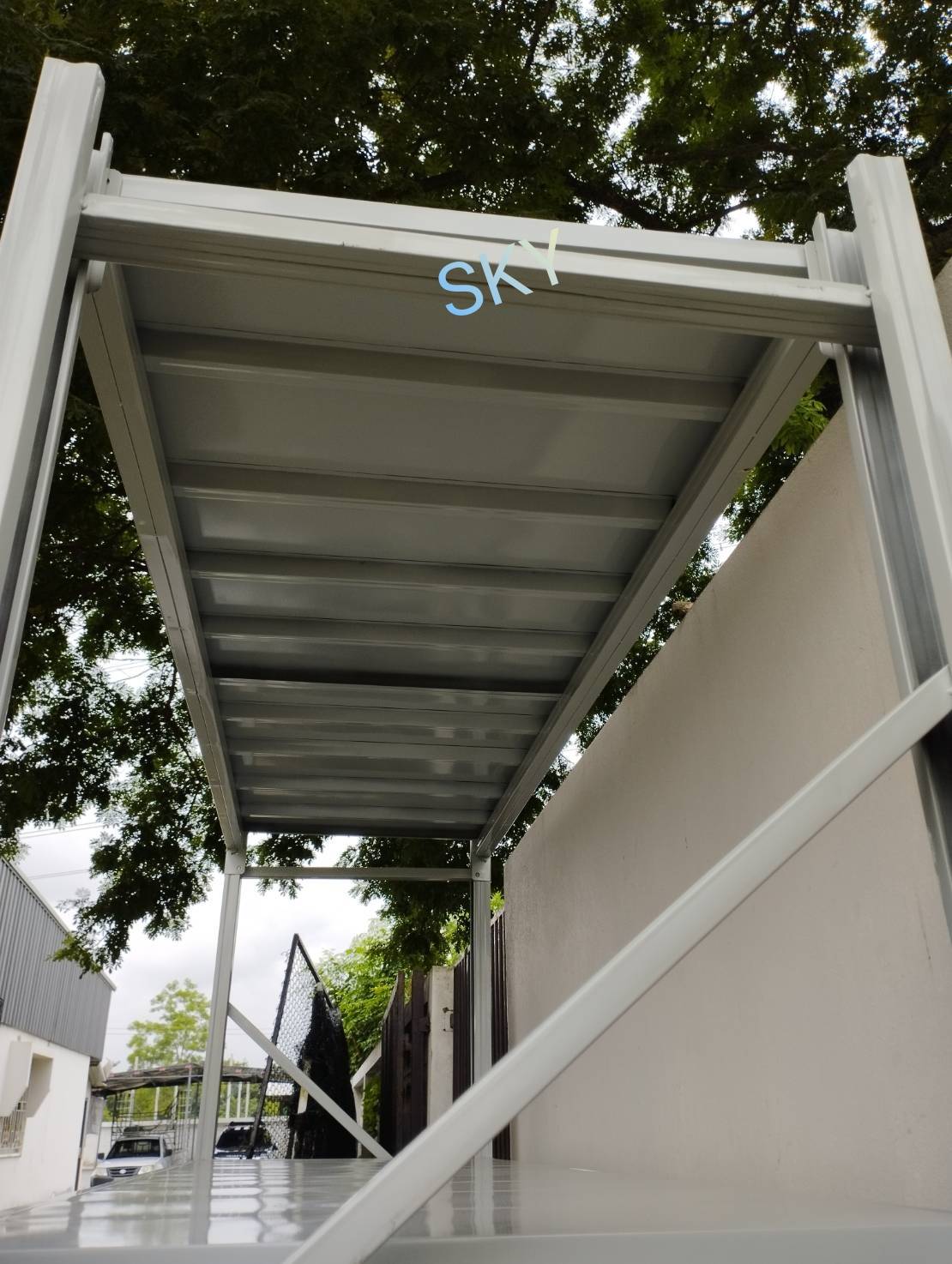 ชั้นวางสินค้า ชั้นวางของ ชั้นเหล็ก รุ่น HJ4-152062 สีเทาขาว