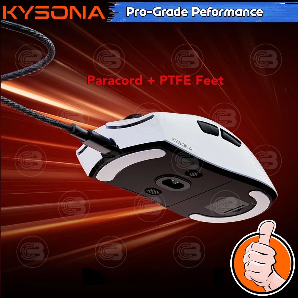 [CoolBlasterThai] KYSONA JUPITER SE White 1K PAW3311/46± 3G/24000 DPI Gaming Mouse (1-Y Waranty)