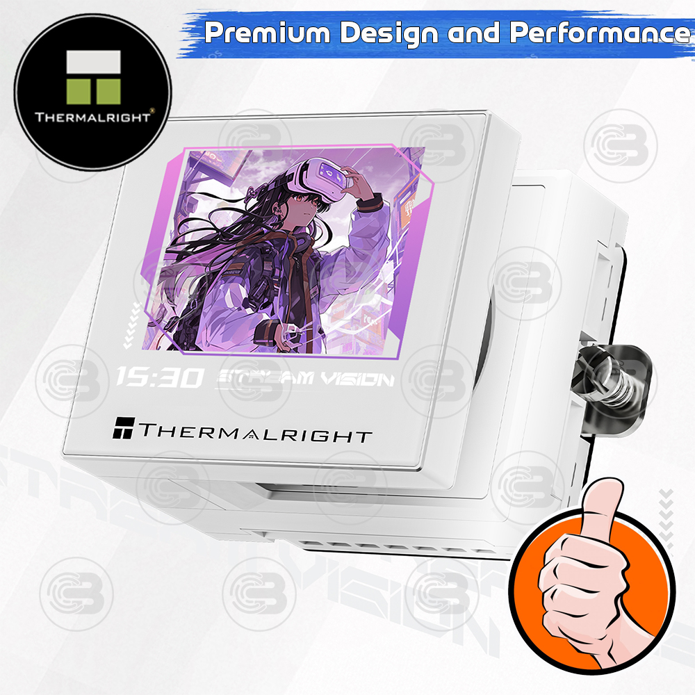 [CoolBlasterThai] Thermalright Stream Vision 360 WHITE 3.5-Inch Screen AIO Liquid CPU Cooler (AM5/LGA1851 Ready) ประกัน 5 ปี