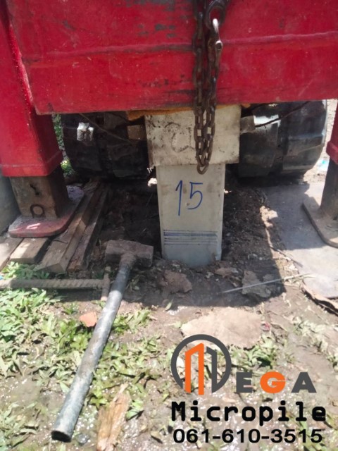 ตอก เสาเข็มไมโครไพล์ I22 ต่อเติมบ้าน พื้นที่ข้างบ้าน