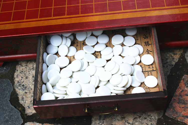 ชุดหมากล้อมไม้ลายจีน