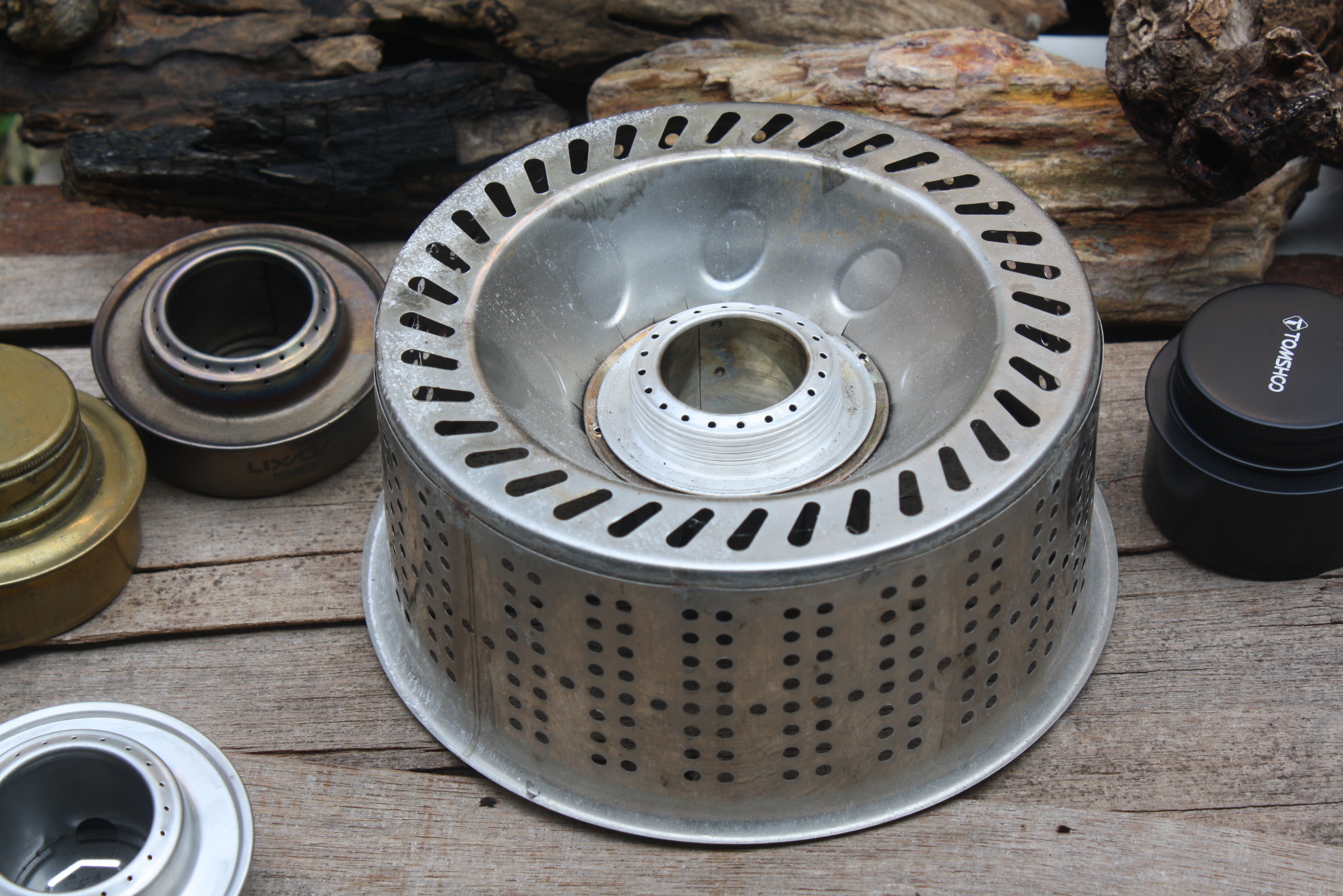 เตาแอลกอฮอล์ TOMSHOO แบบพกพา สีขาว