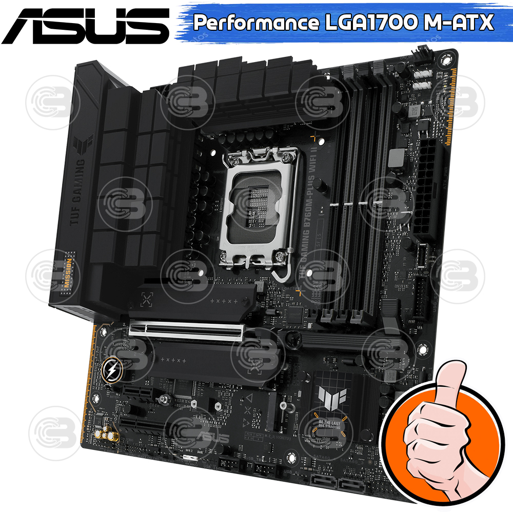[CoolBlasterThai] ASUS MAINBOARD TUF GAMING B760M-PLUS WIFI II SOCKET LGA1700 DDR5 M-ATX ประกัน 3 ปี