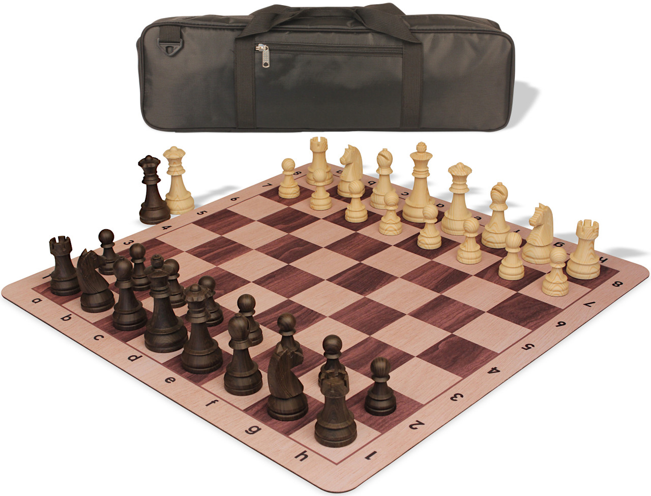 ชุดหมากรุกสากล German Knight Series Chess Set - Euro Wood Grain