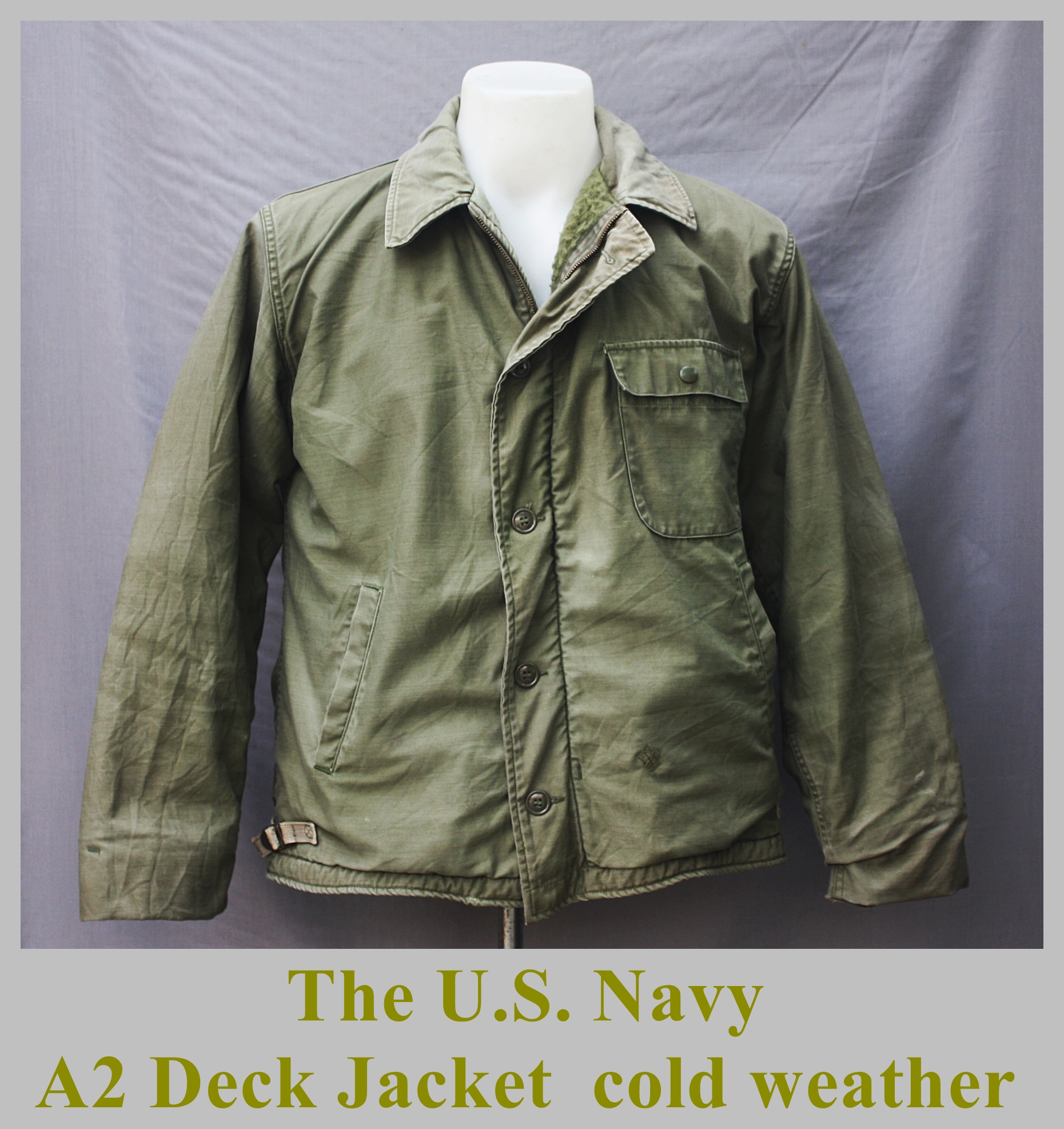 เสื้อทหารเรือสหรัฐ A2 U.S.NAVY A2 DECK JACKET